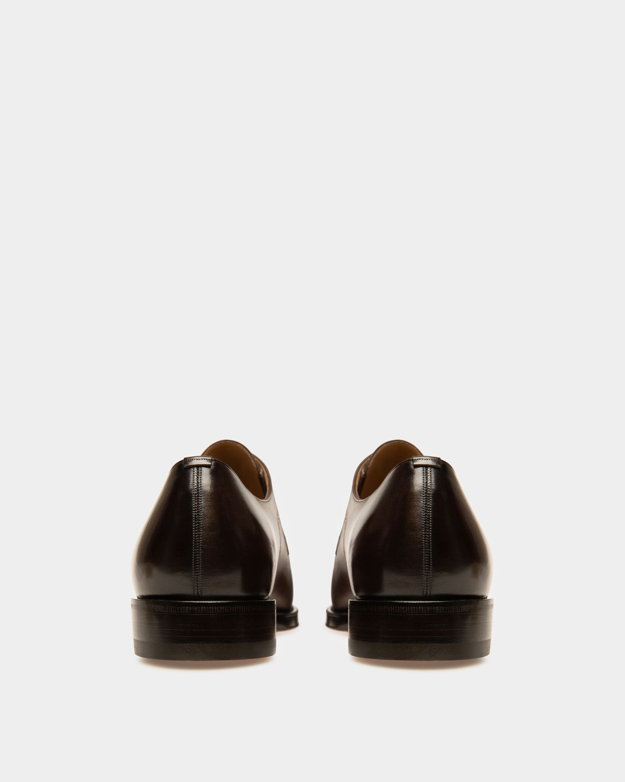 Bally Global - Scamardo Men's Leather Derby Lace-Up Shoe In Mid Brown - Brown
