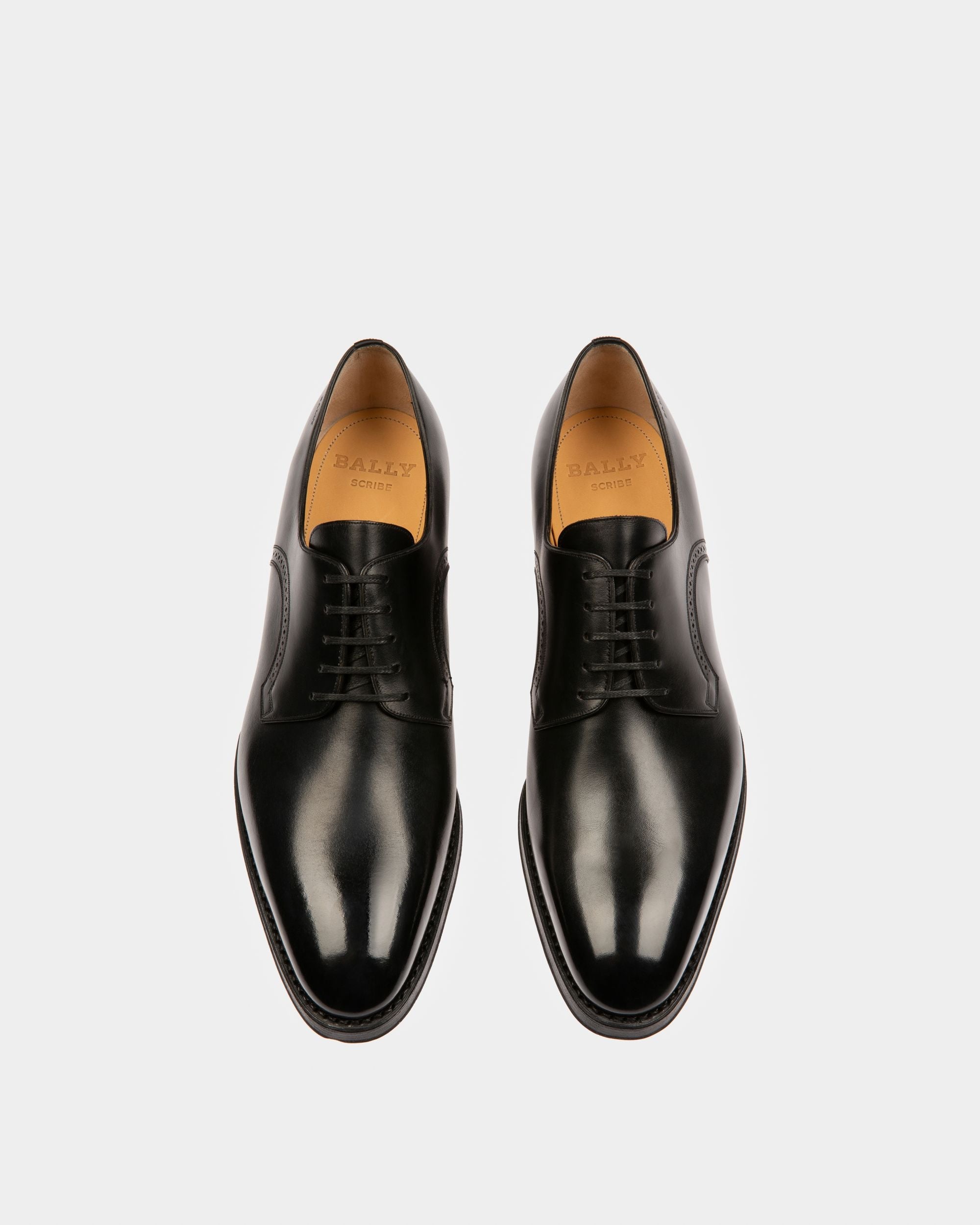 Bally Global - Scamardo Leather Derby Shoes In Black - Black