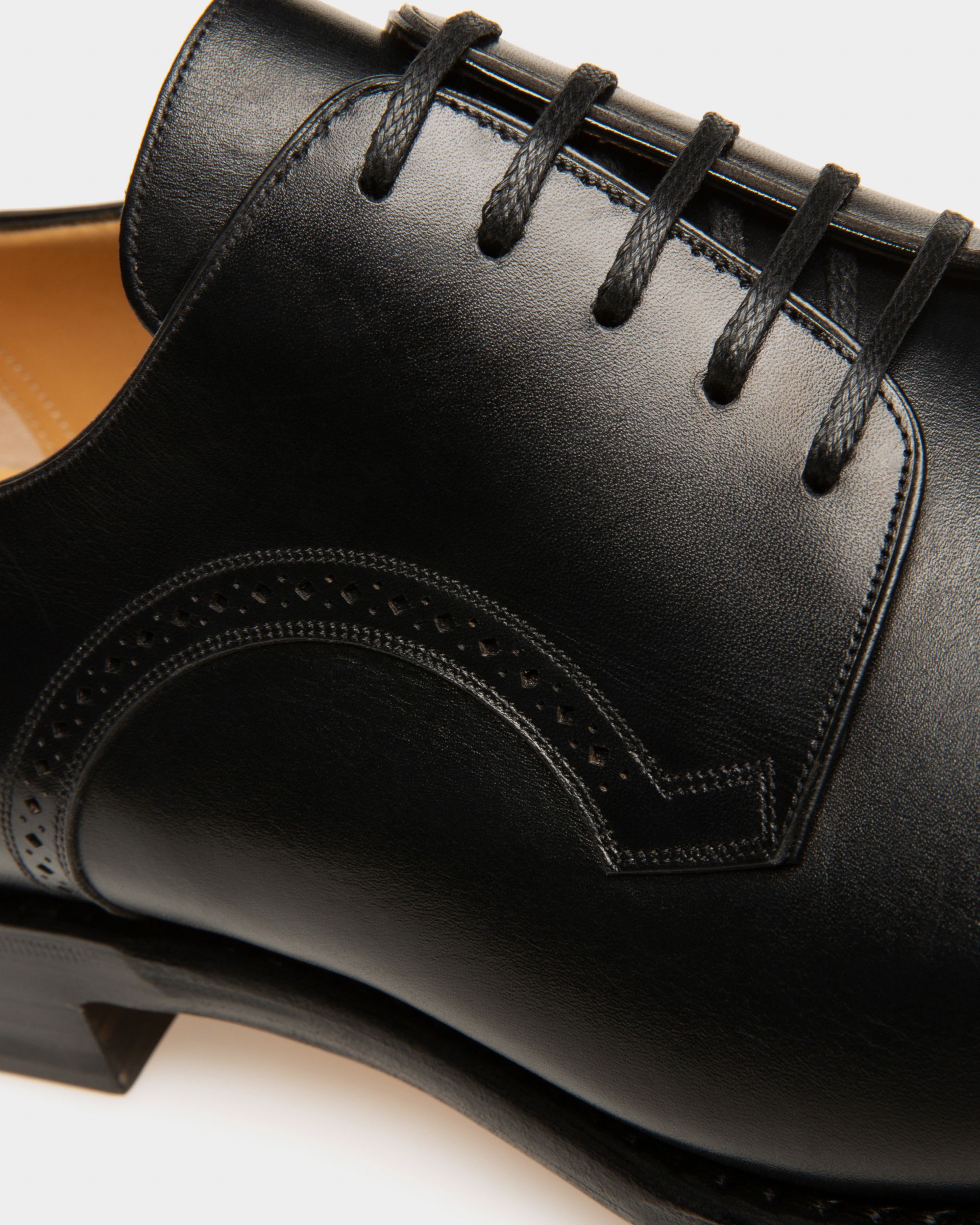 Bally Global - Scamardo Leather Derby Shoes In Black - Black