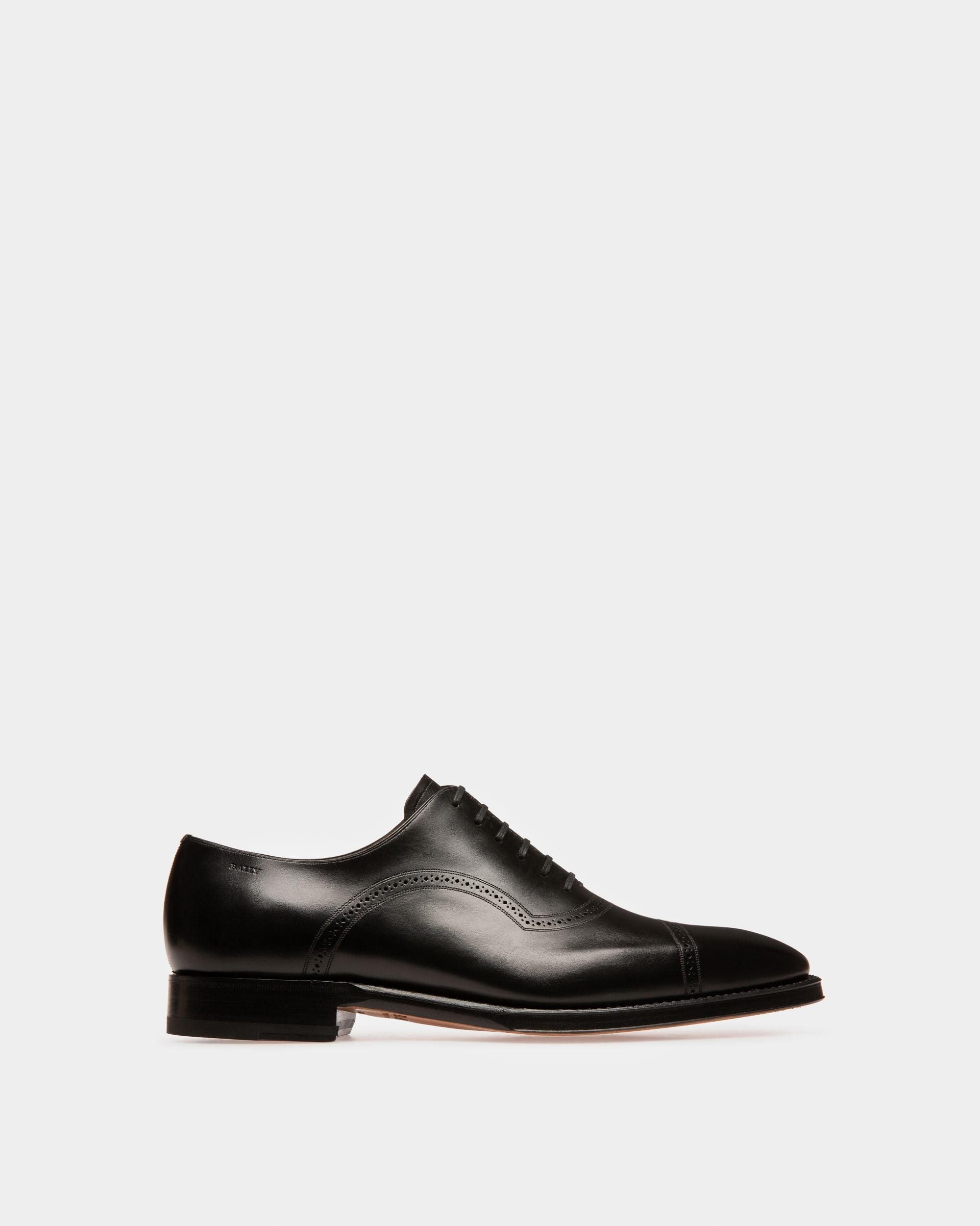 Bally Global - Scanio Men's Leather Oxford Lace-Up Shoe In Black - Black
