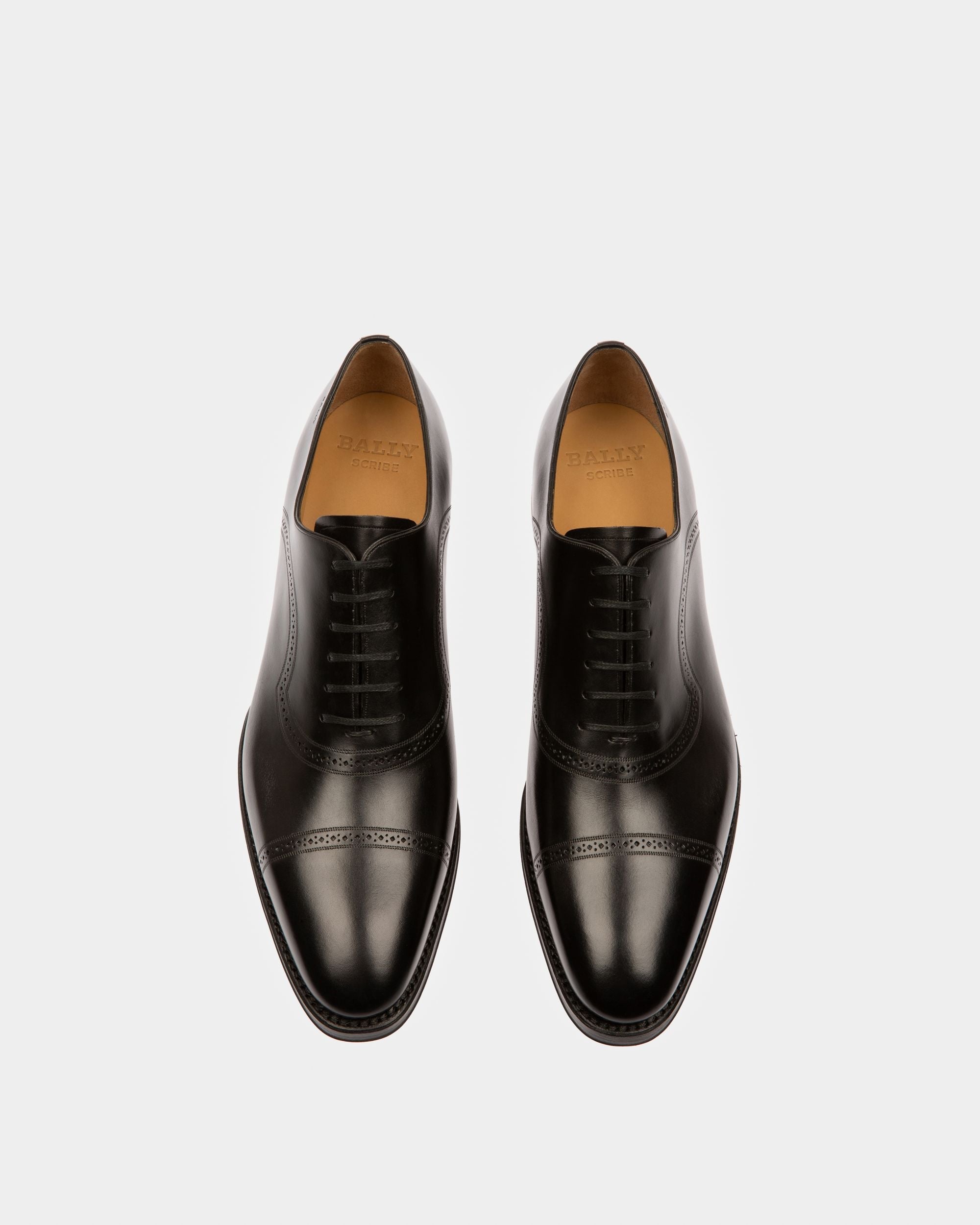 Bally Global - Scanio Men's Leather Oxford Lace-Up Shoe In Black - Black