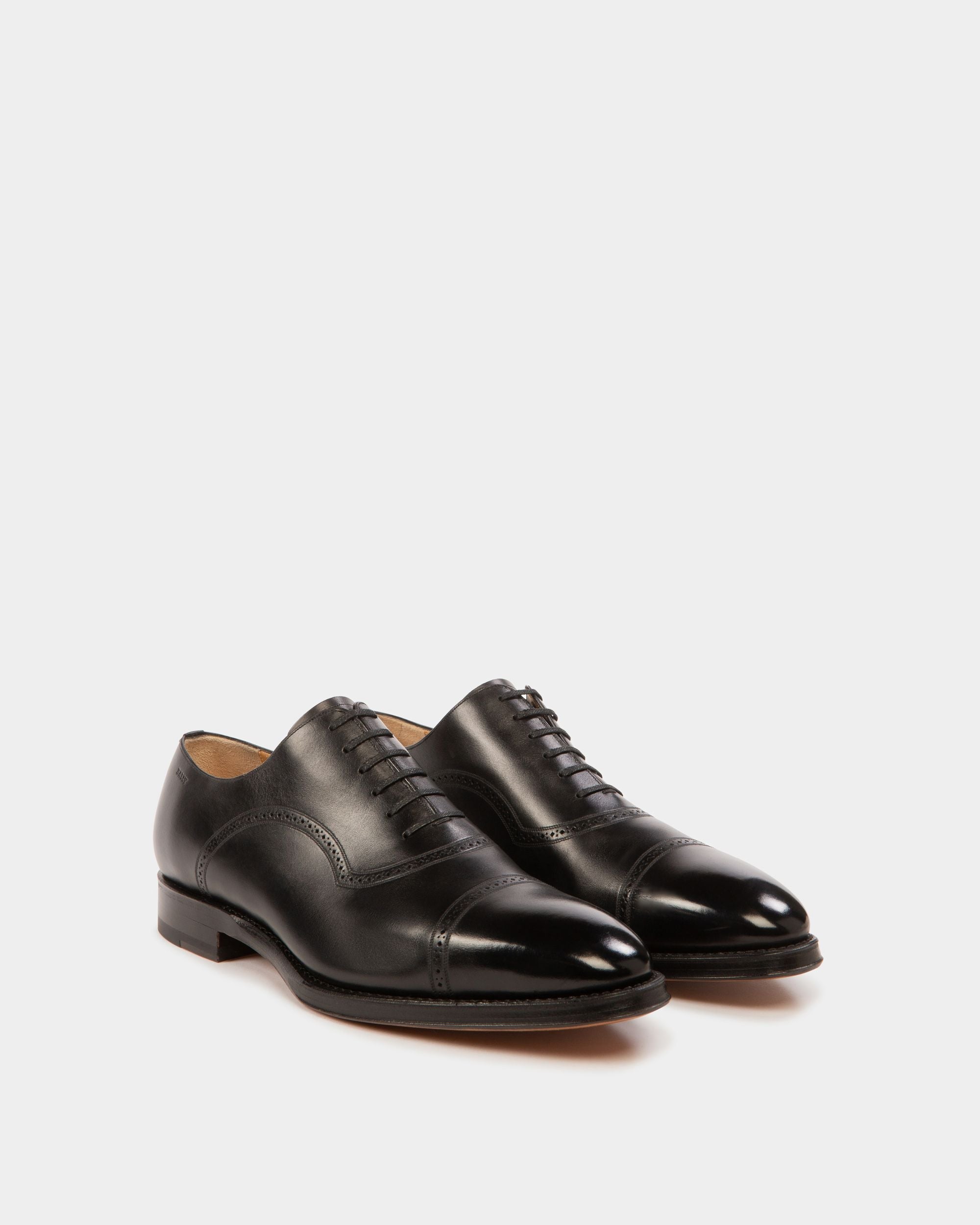 Bally Global - Scanio Leather Oxford Shoes In Black - Black