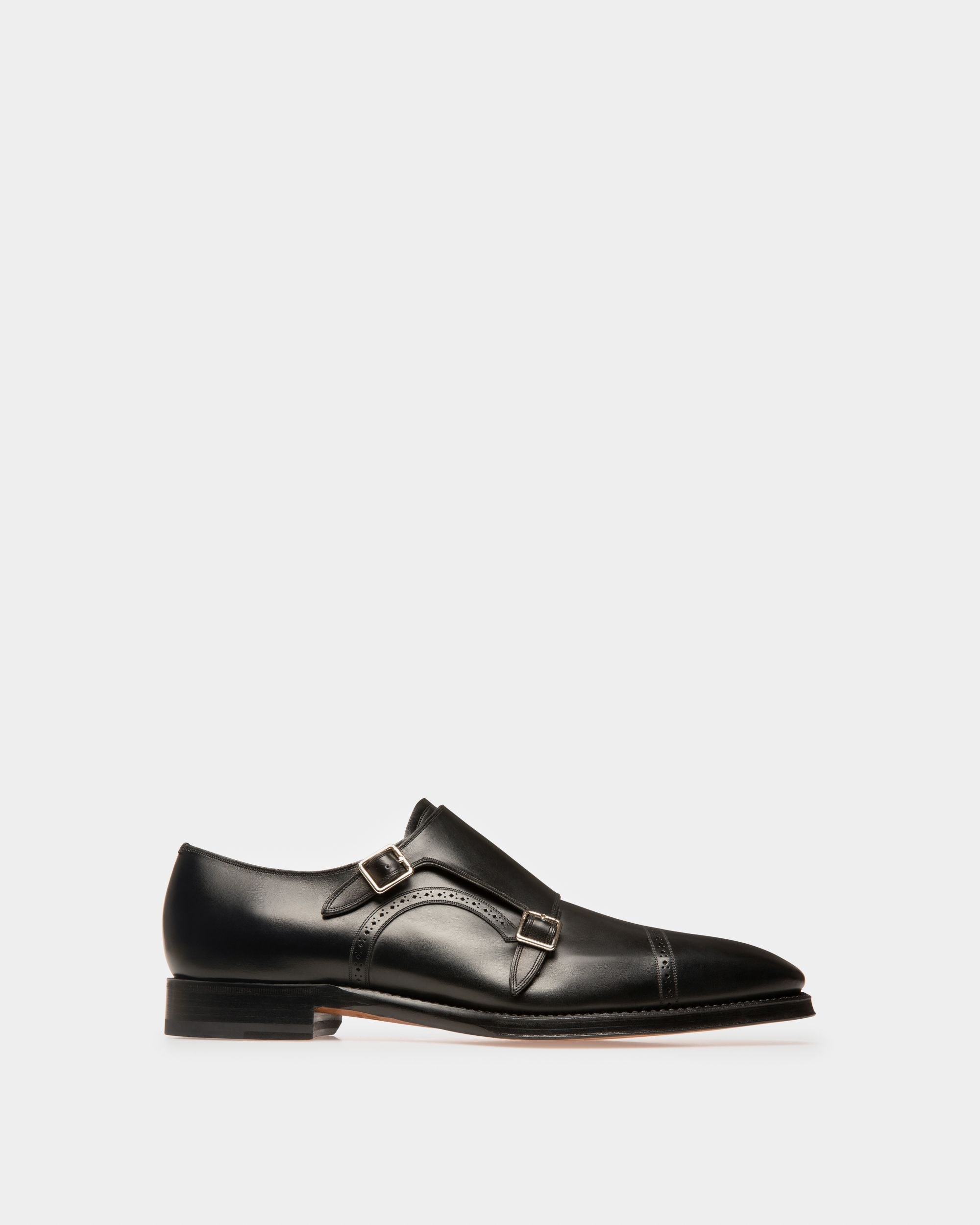 Bally Global - Scardino Men's Leather Monk Strap Shoe In Black - Black