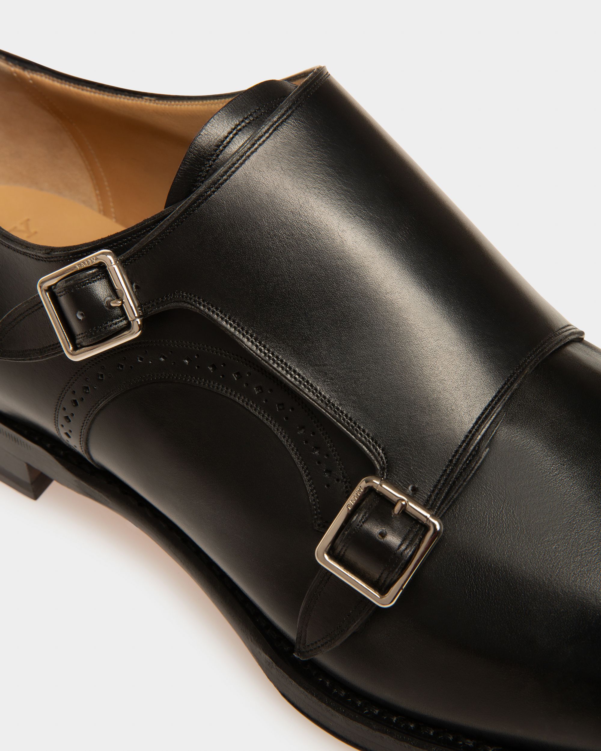 Bally Global - Scardino Men's Leather Monk Strap Shoe In Black - Black