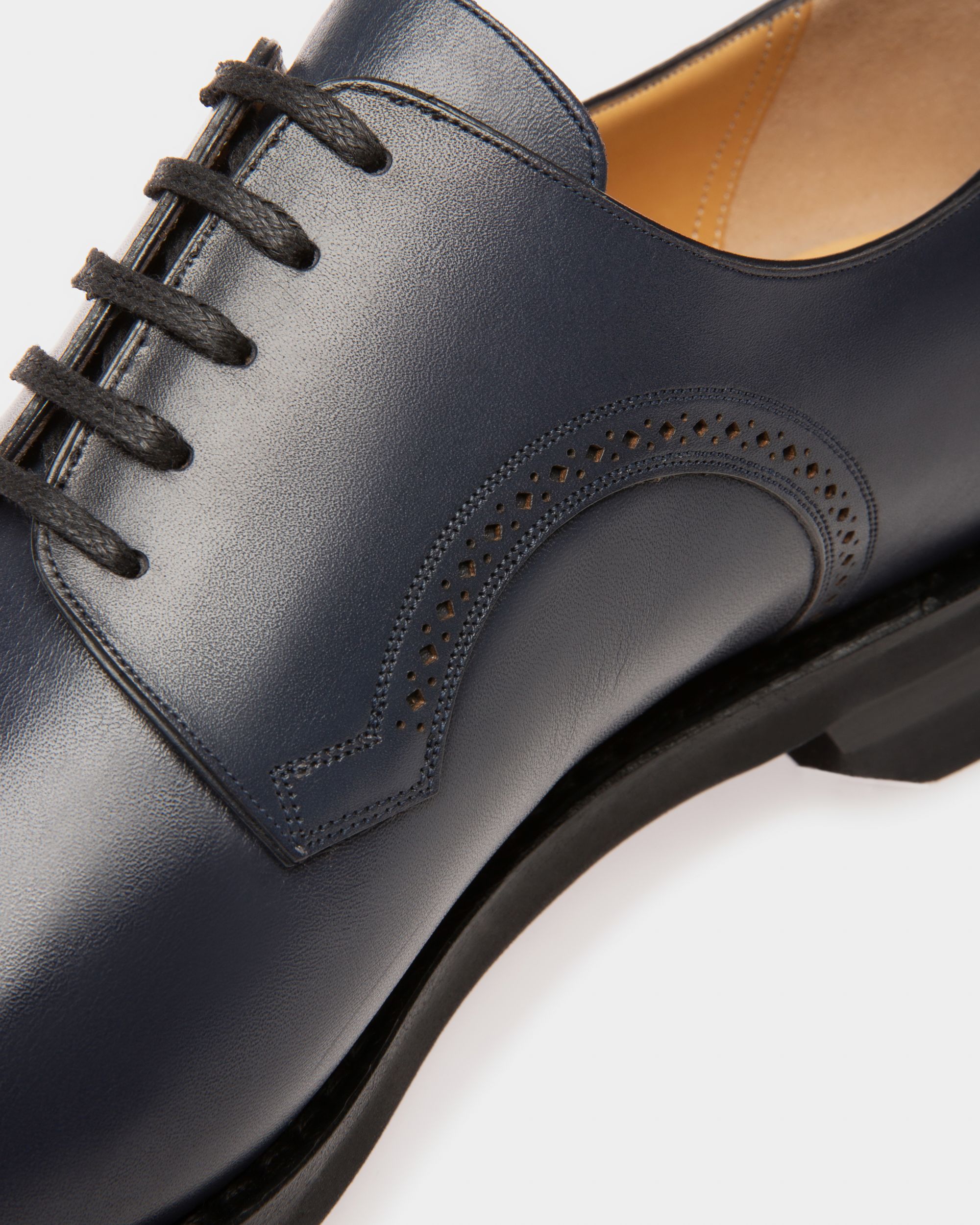 Bally Global - Scrivani Zapatos De Estilo Derby En Piel De Color Azul Marino - Azul