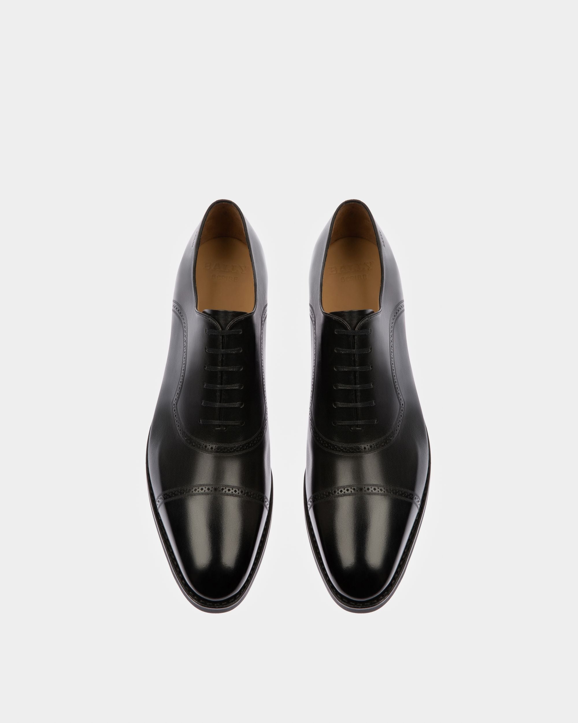 Bally Global - Scotch Men's Leather Oxford Lace-Up Shoe In Black - Black
