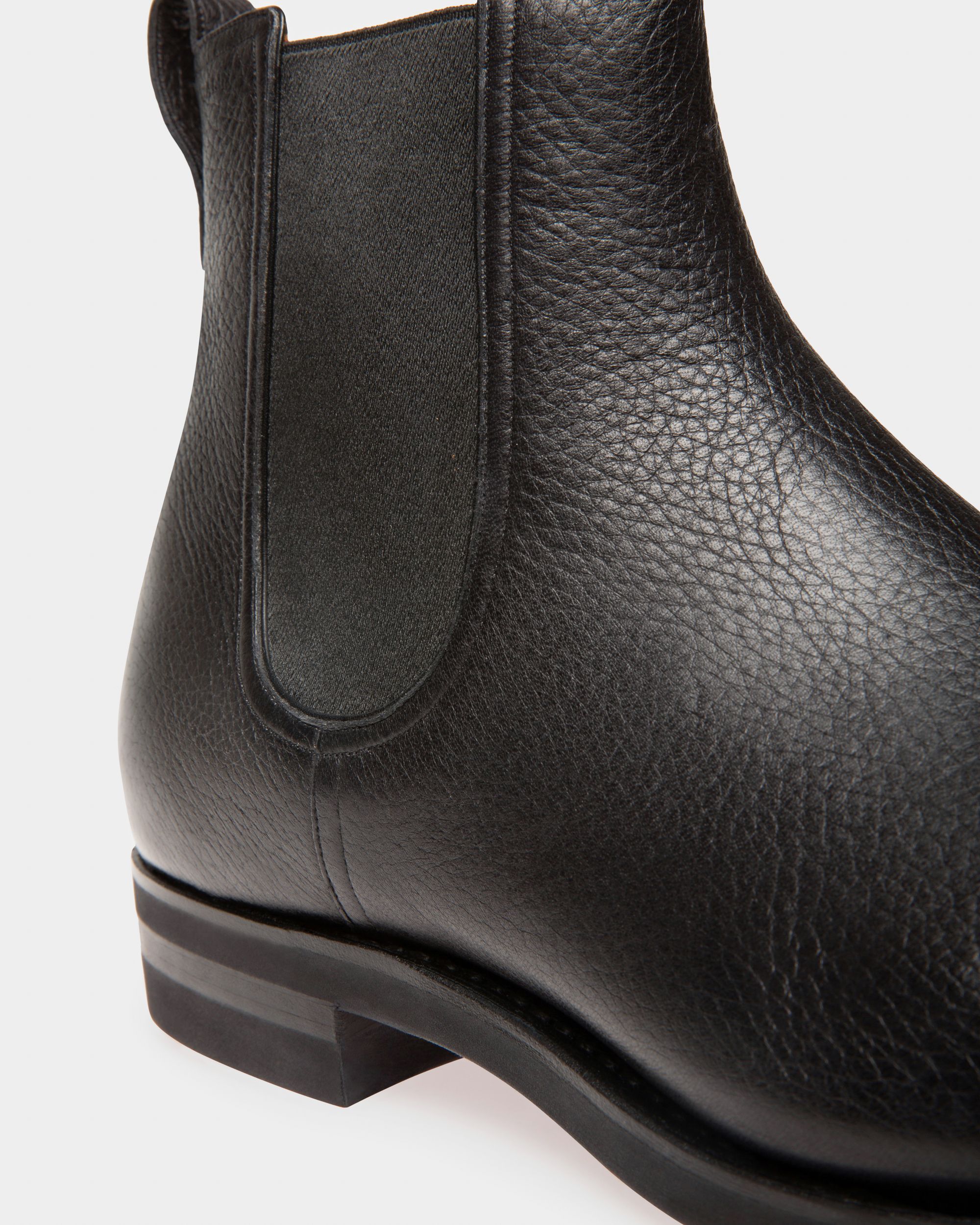 Bally Global - Bota Scavone De Piel Negra Para Hombre - Negro