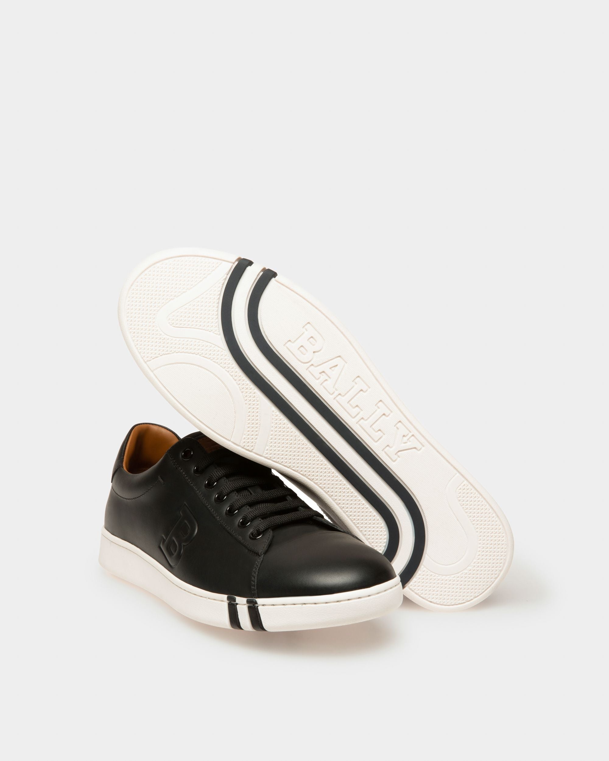 Bally Global - Basket Asher Pour Homme En Cuir Noir - Noir