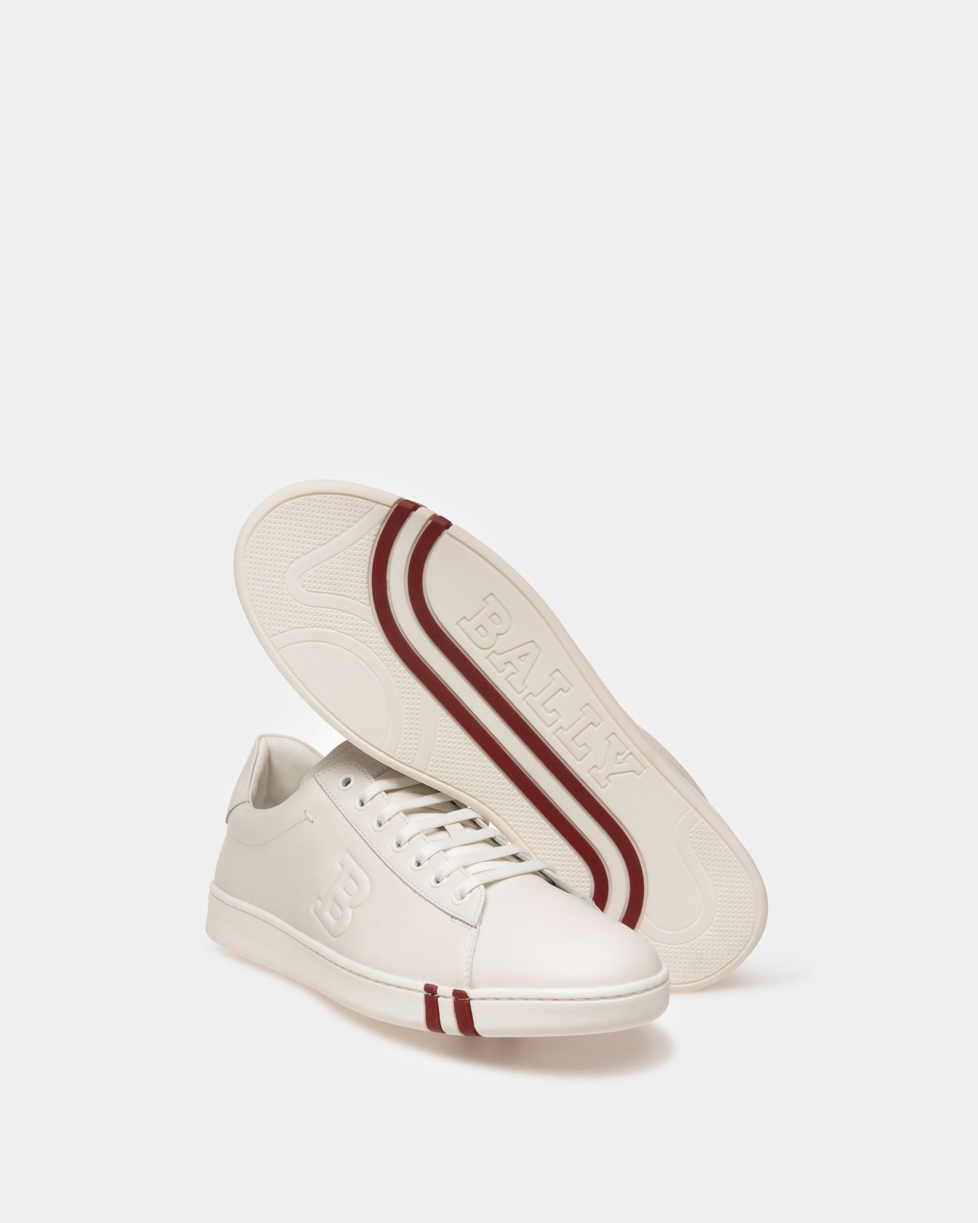 Bally Global - Asher Zapatilla Deportiva En Cuero Blanco - Blanco