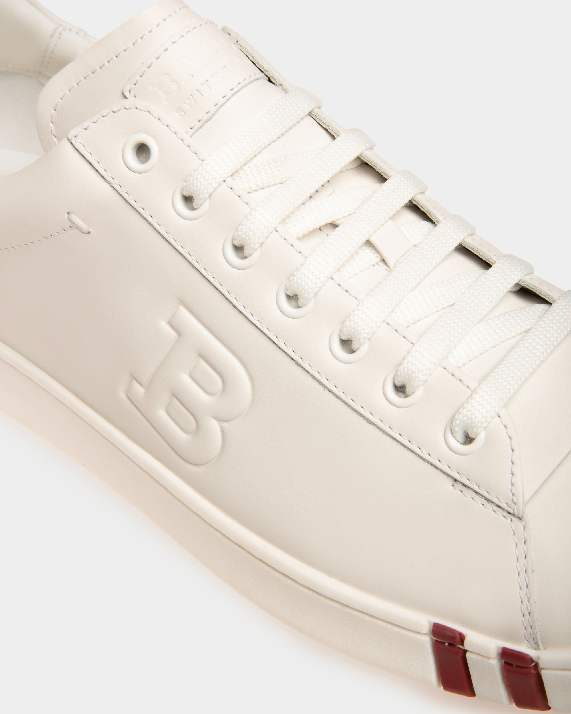 Bally Global - Asher Zapatilla Deportiva En Cuero Blanco - Blanco