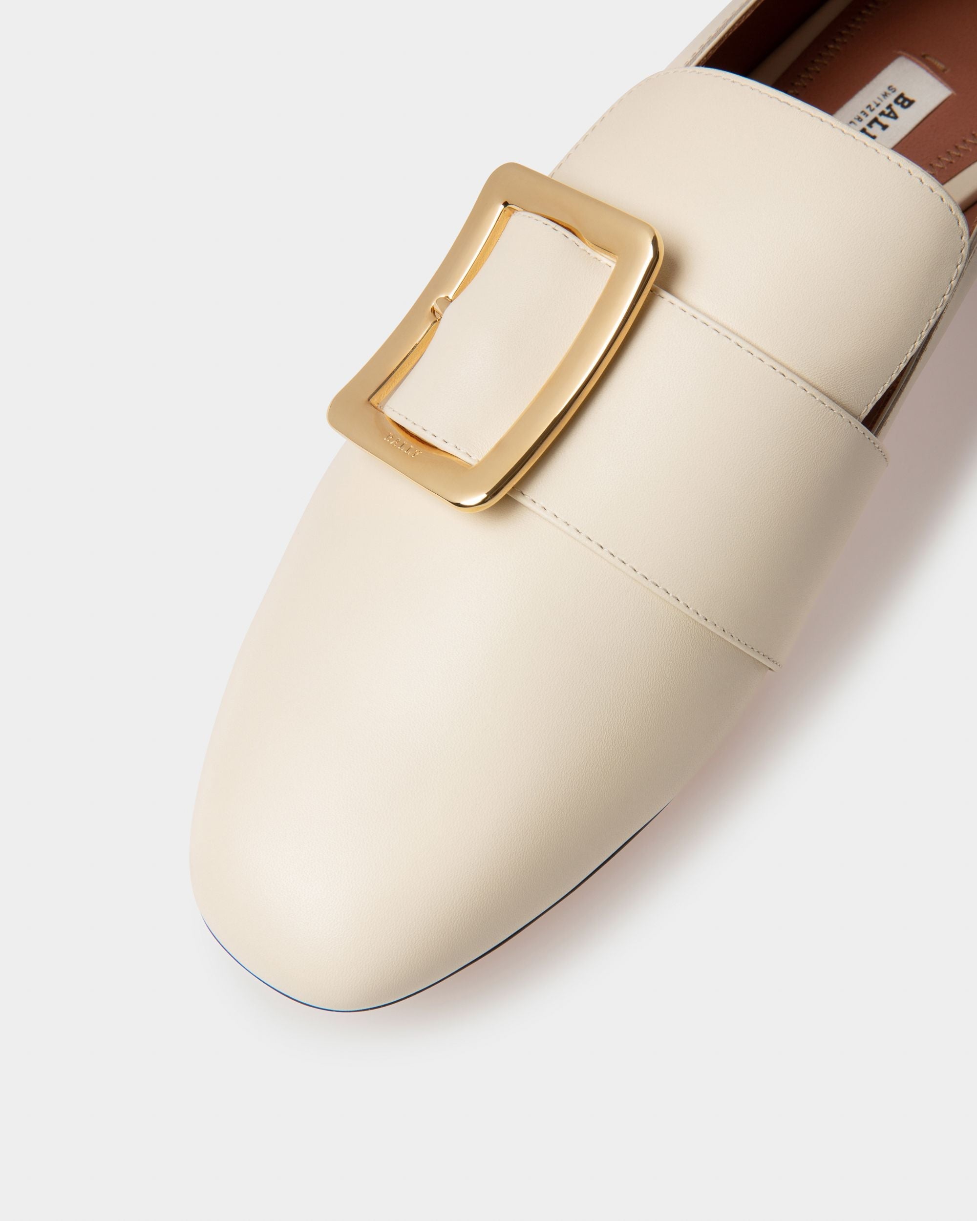 Bally Global - Janelle Women's Leather Slipper In Bone - Blanco