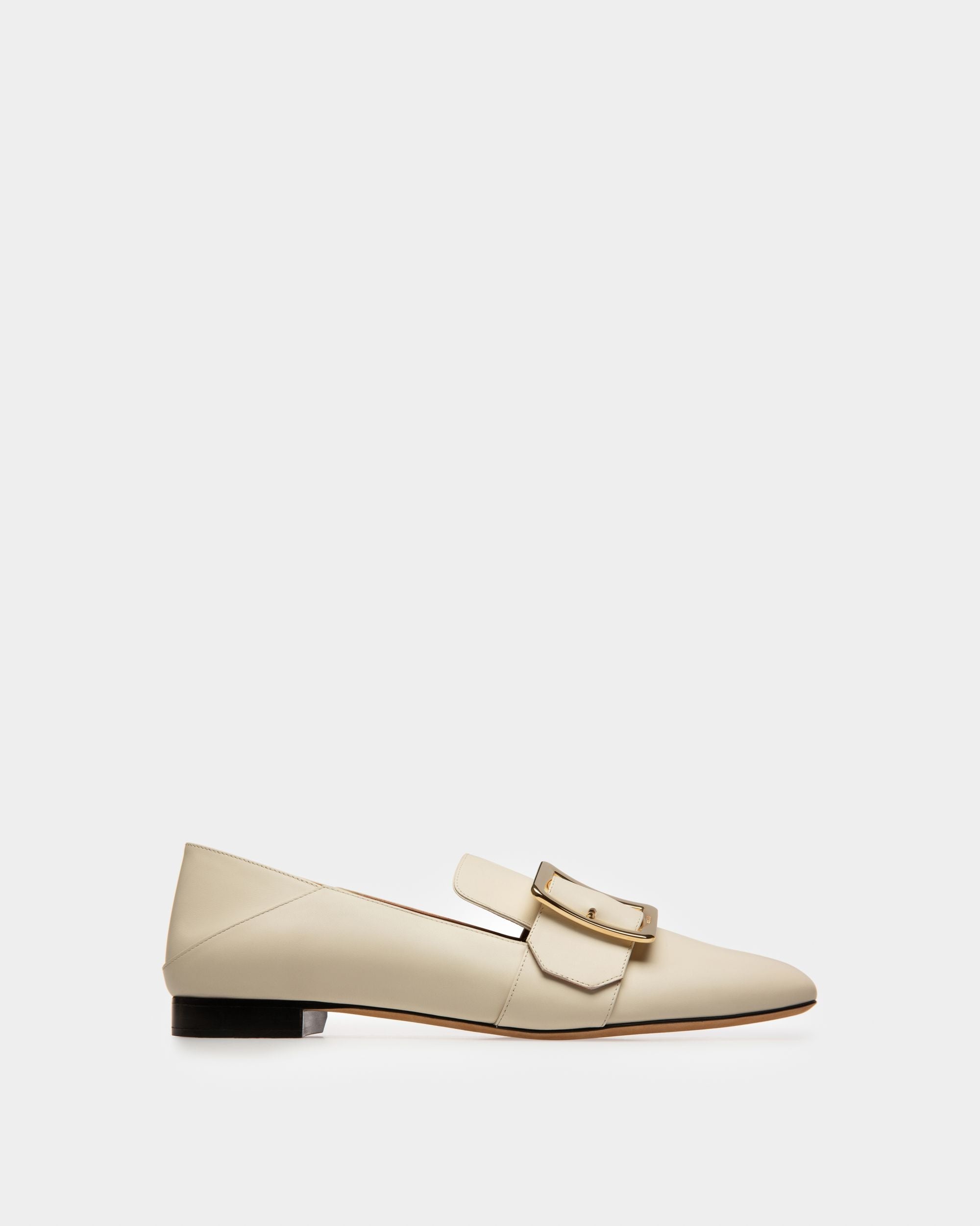Bally Global - Janelle Women's Calf Leather Slipper In Bone - Blanc