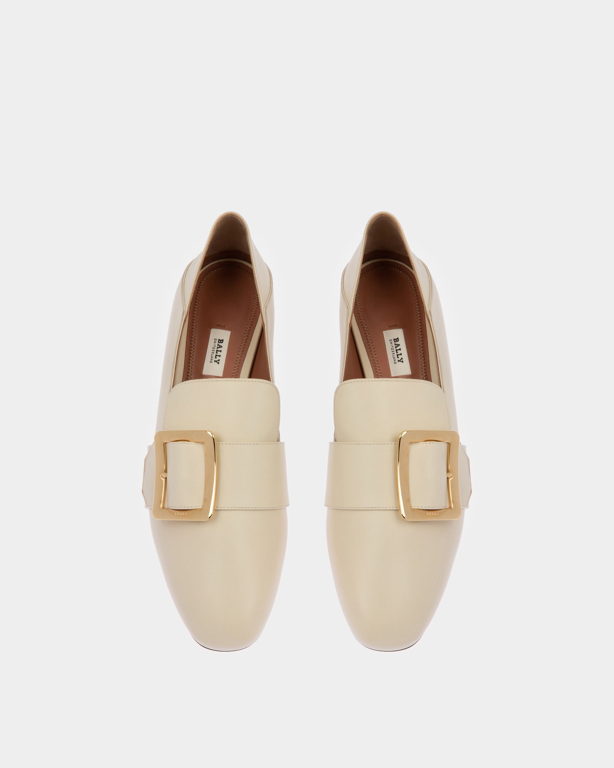 Bally Global - Janelle Women's Calf Leather Slipper In Bone - Blanc