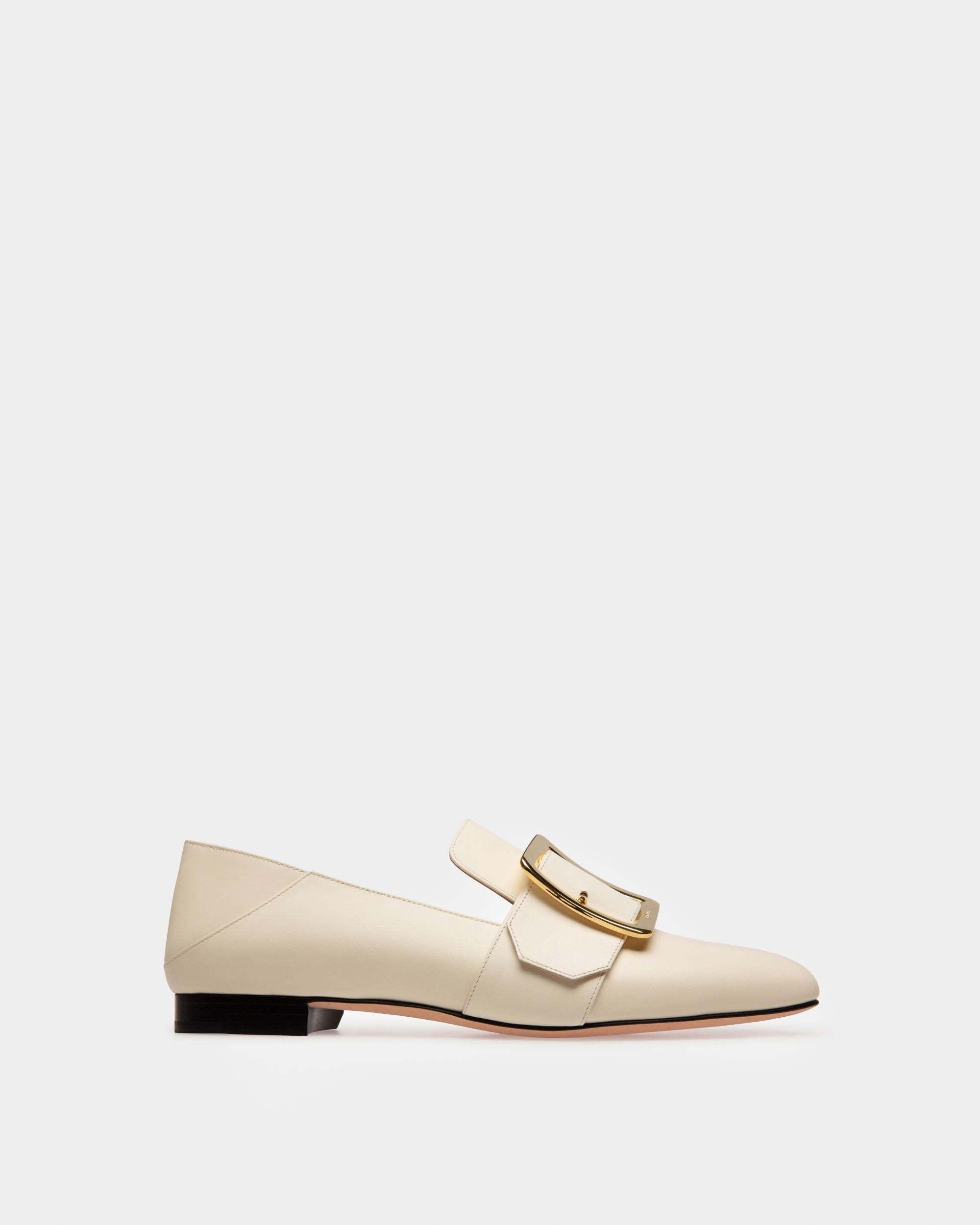 Bally Global - Slipper Janelle En Cuir Ivoire - Blanc