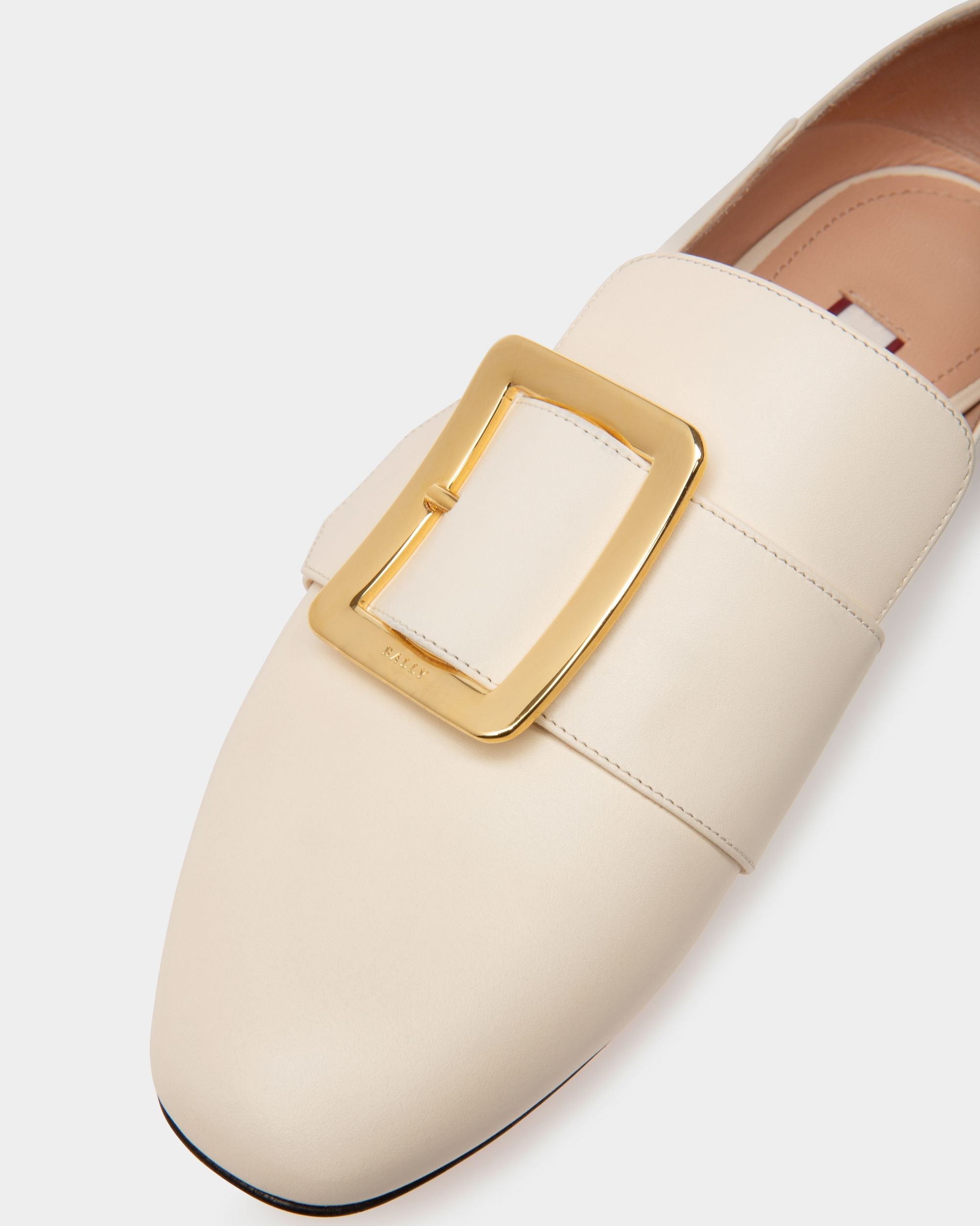 Bally Global - Janelle Leather Slippers In Bone - White