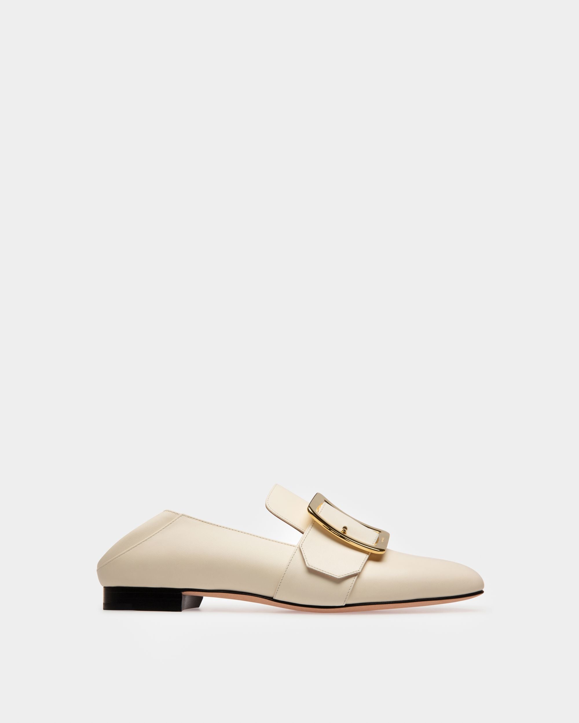Bally Global - Janelle Leather Slippers In Bone - White