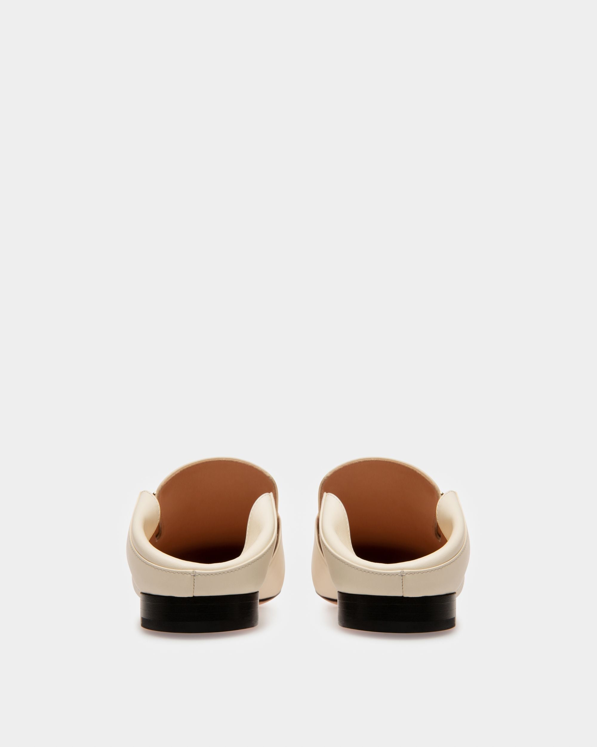Bally Global - Janelle Leather Slippers In Bone - White
