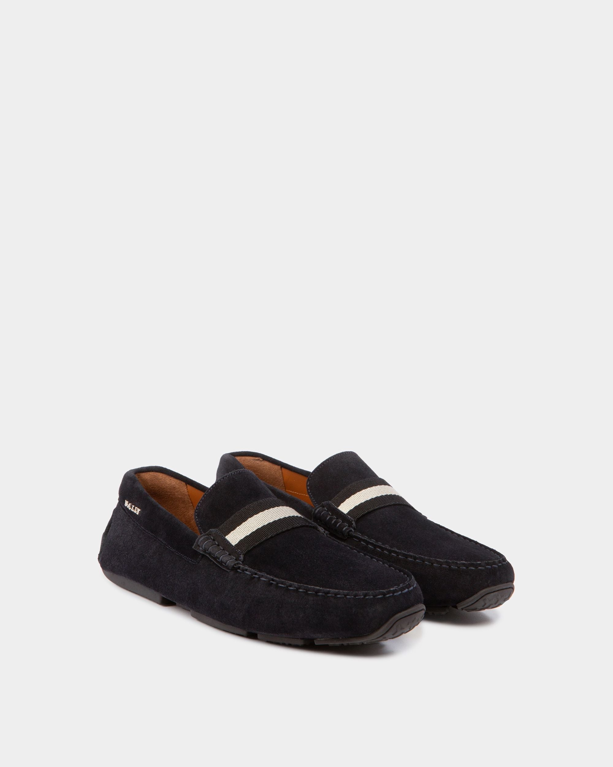 Bally Global - Pearce Leather Drivers In Navy - Blue