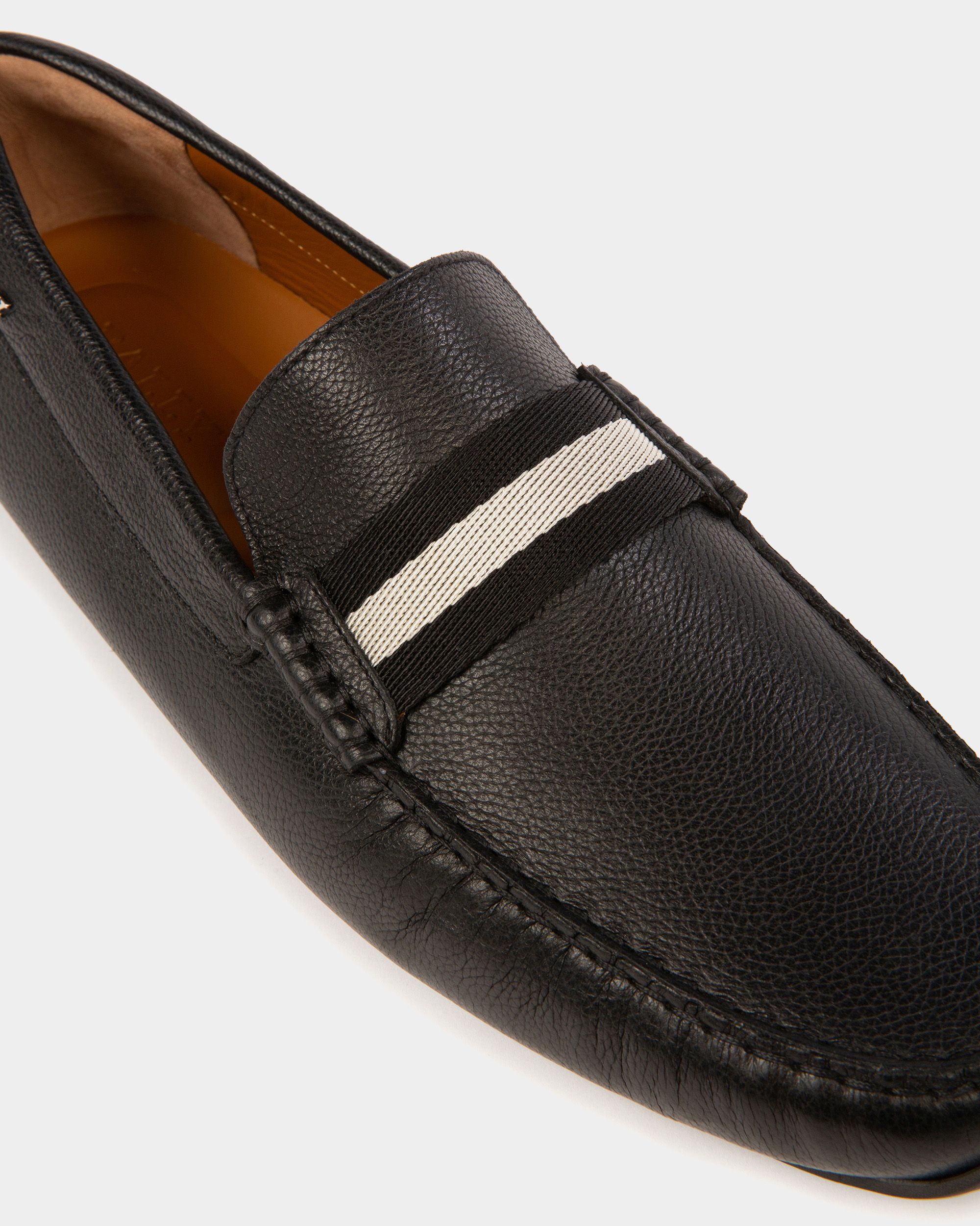 Bally Global - Pilot Drivers In Black Leather And Fabric - Black
