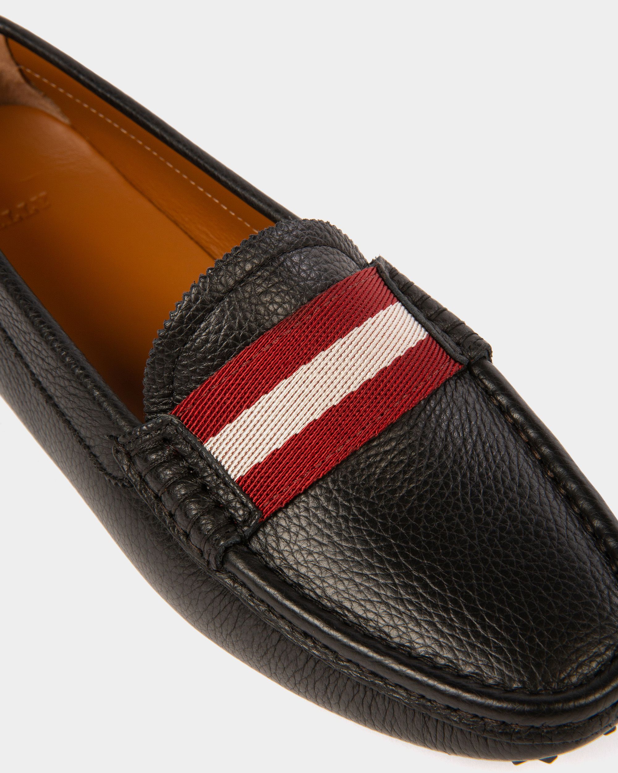 Bally Global - Ladyes Mocasines De Estilo Driver En Piel De Color Negro - Negro