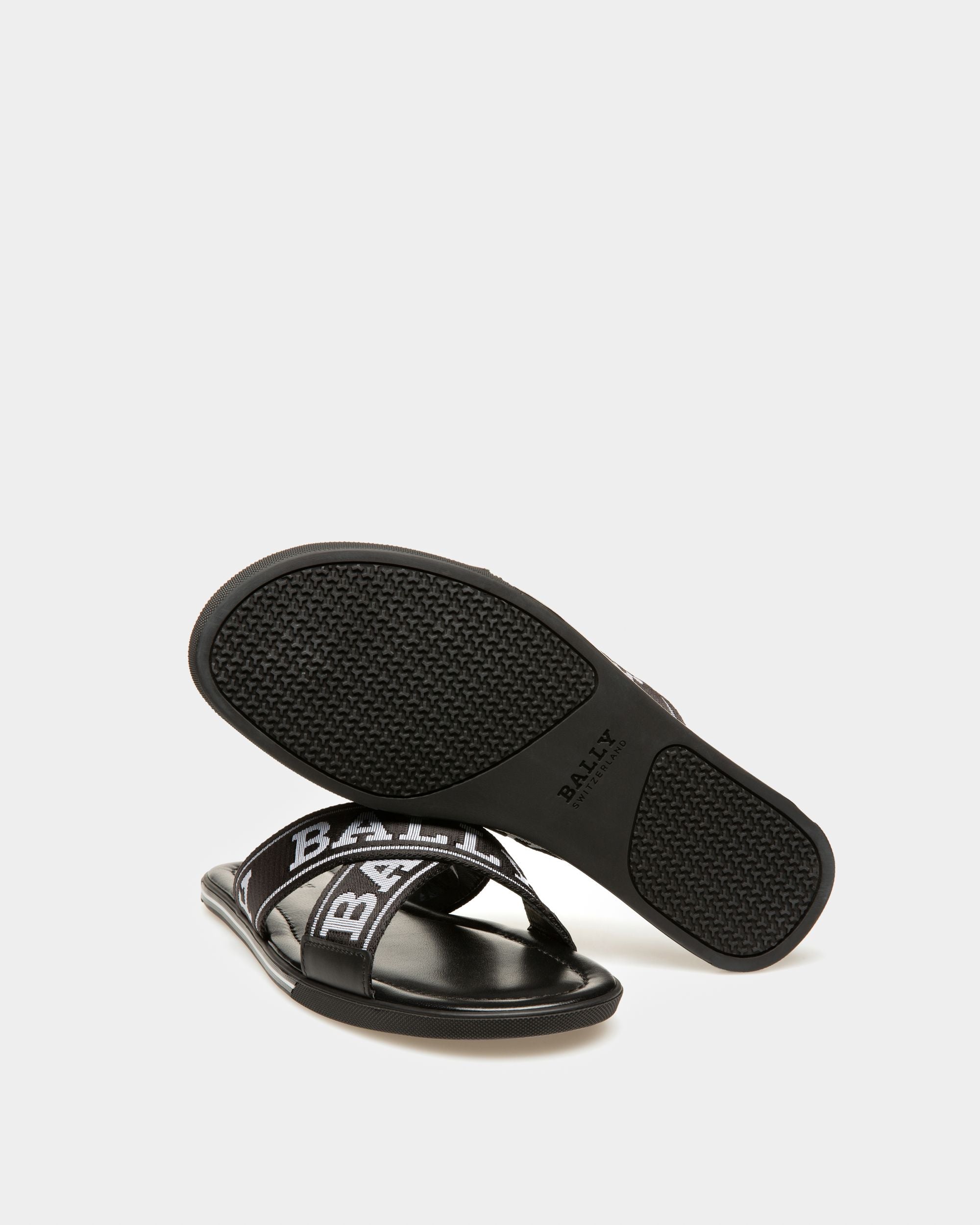 Bally Global - Bonks Fabric & Leather Sandals In Black - Black