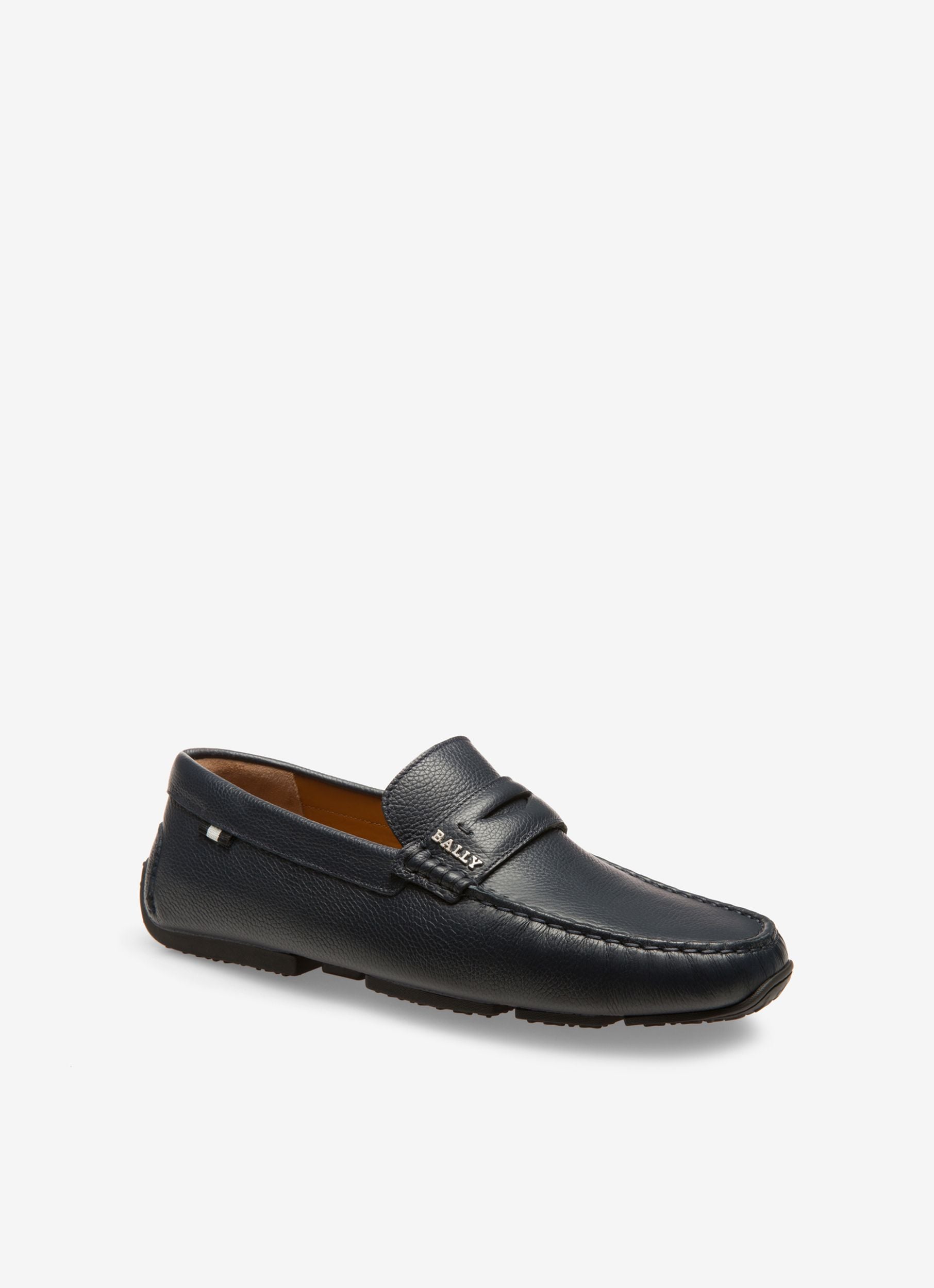 Bally Global - Zapato Driver Pilot De Piel Granulada Navy Blue - Azul