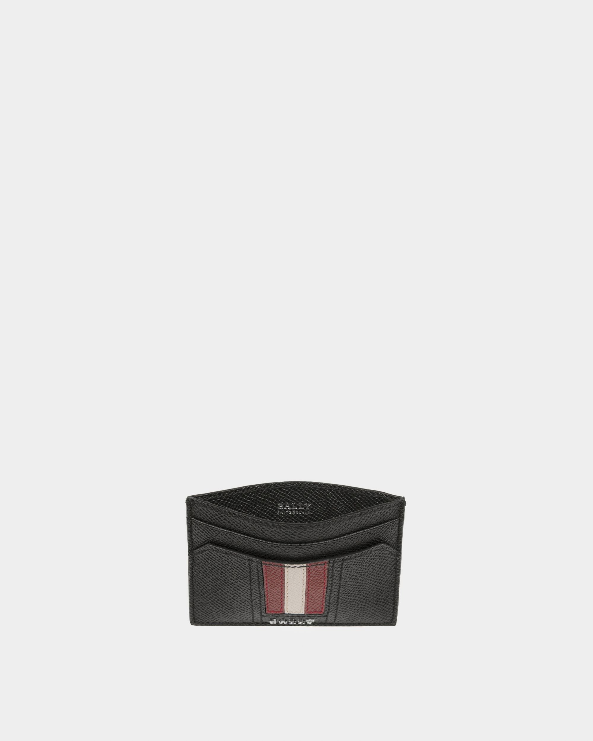 Bally Global - Lettering Business Card Holder In Black Leather - Black