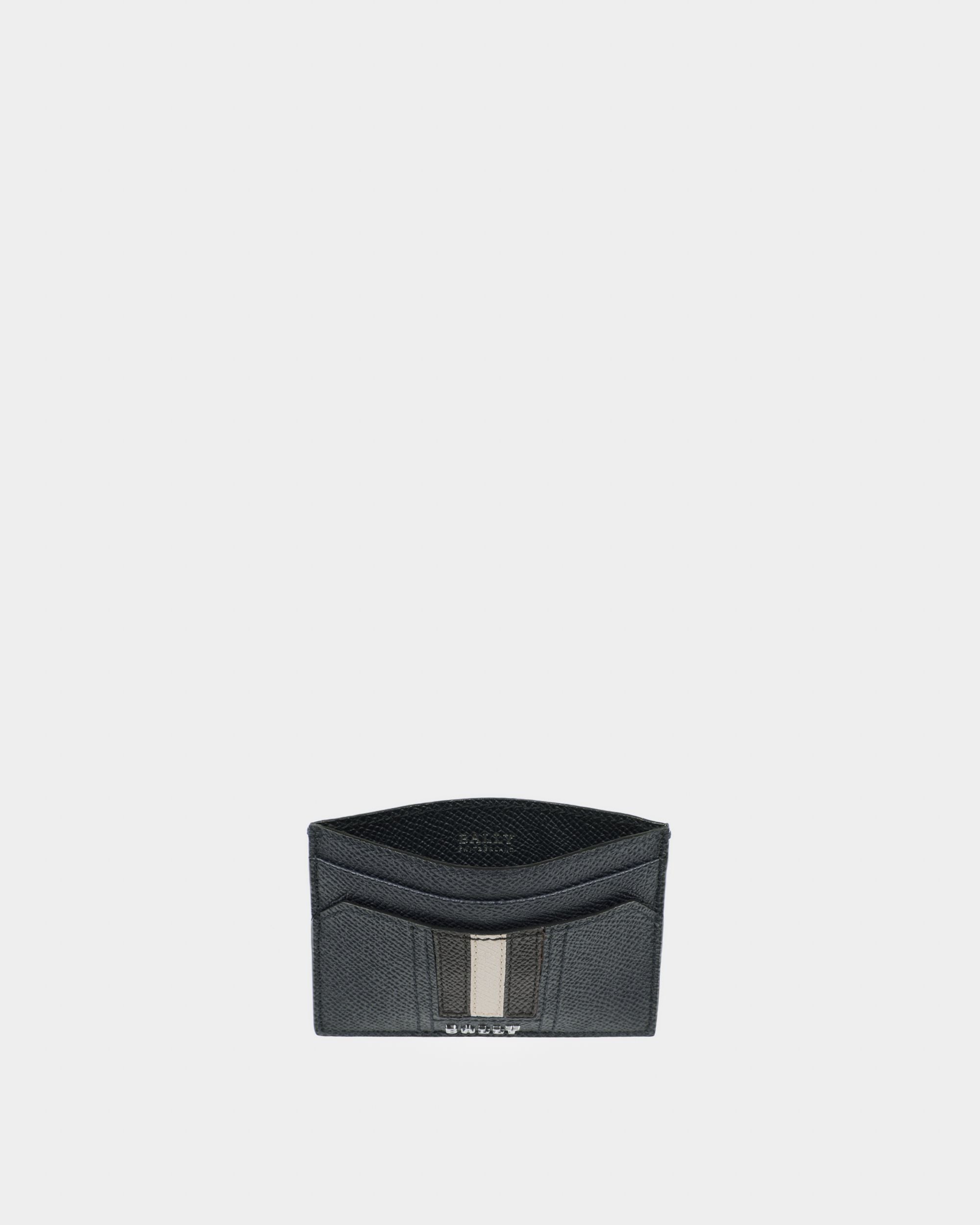 Bally Global - Thar Tarjetero En Piel De Color Azul - Azul