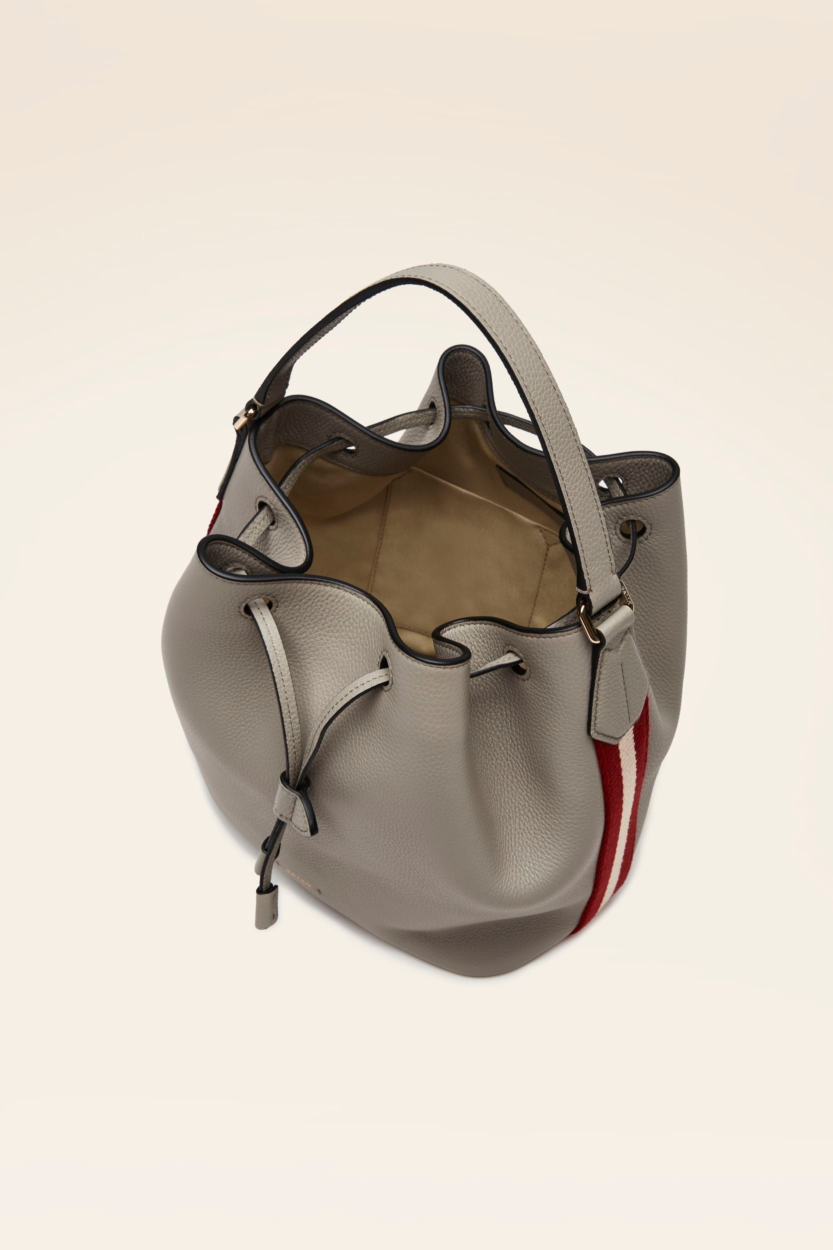 Bally Global - Bucket Bag in Taupe Grained Leather - Brown