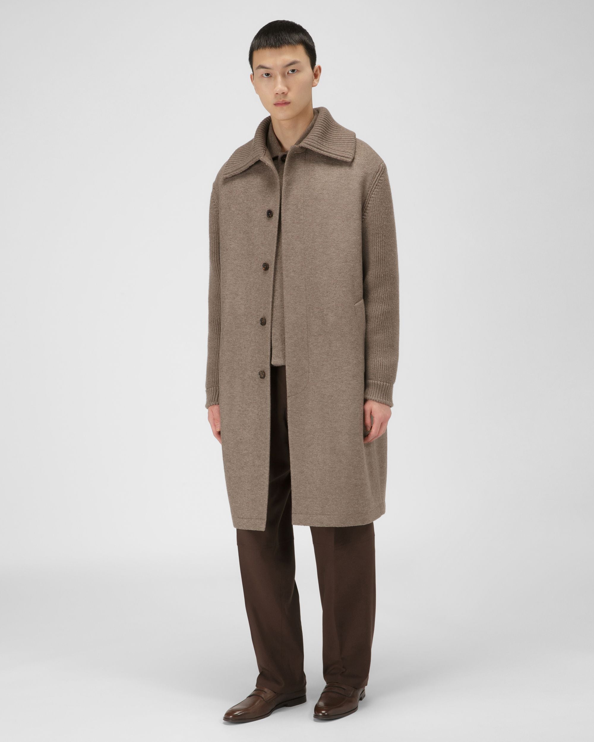Bally Global - Mocasín Penny Webb De Piel Granulada De Ciervo Color Coco Para Hombre - Marrón