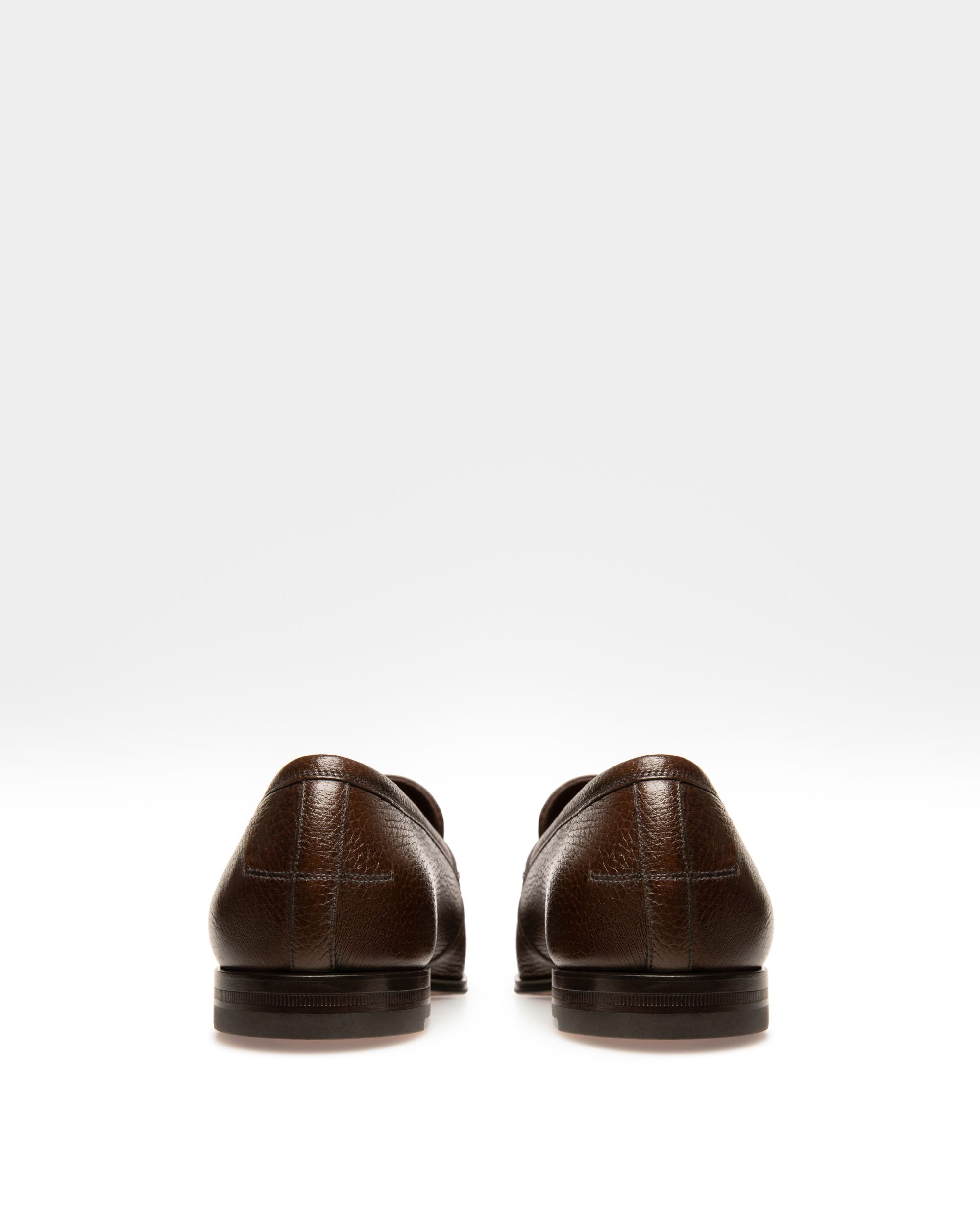 Bally Global - Mocasín Penny Webb De Piel Granulada De Ciervo Color Coco Para Hombre - Marrón