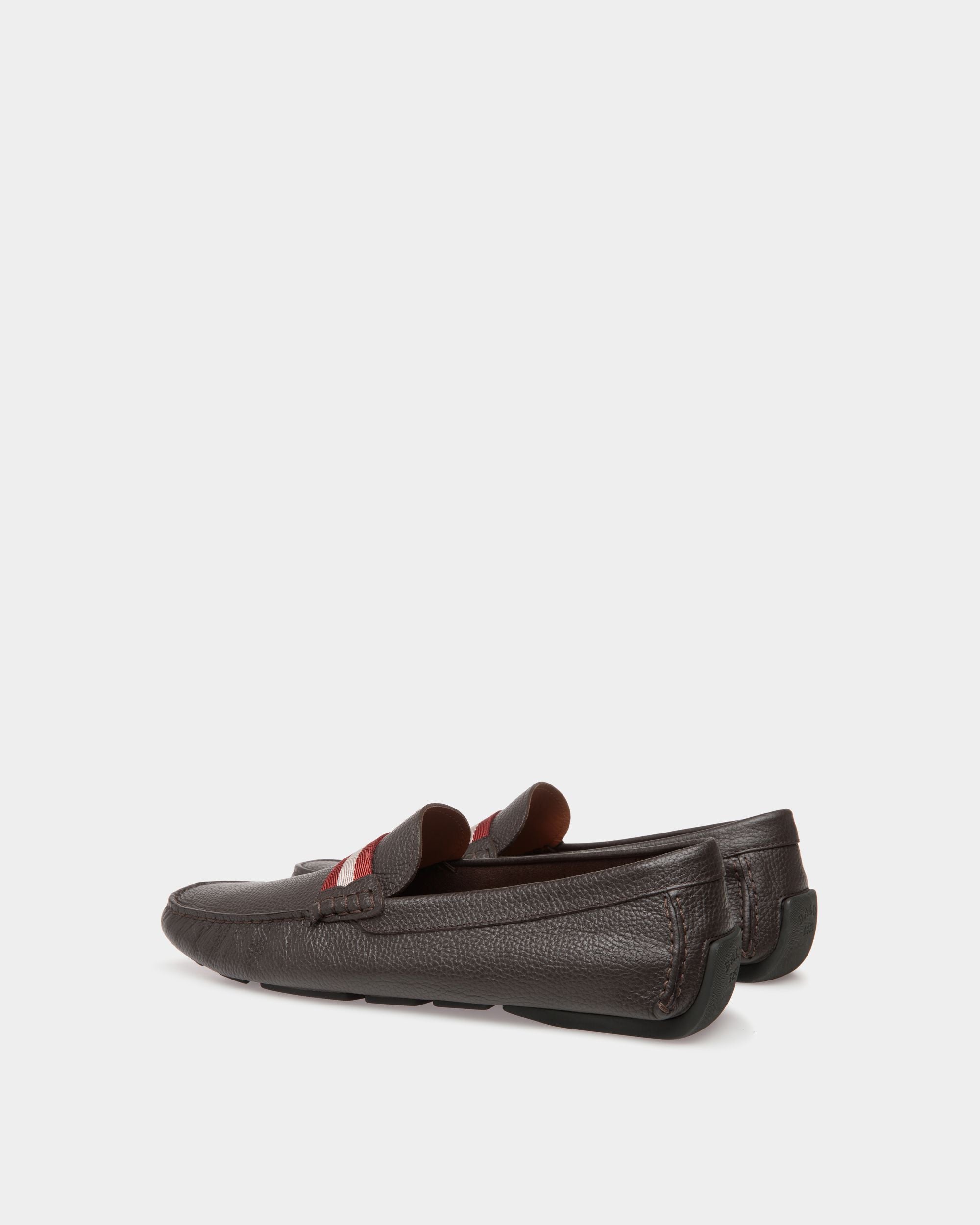 Bally Global - Driver In Grey Grained Leather - Grey