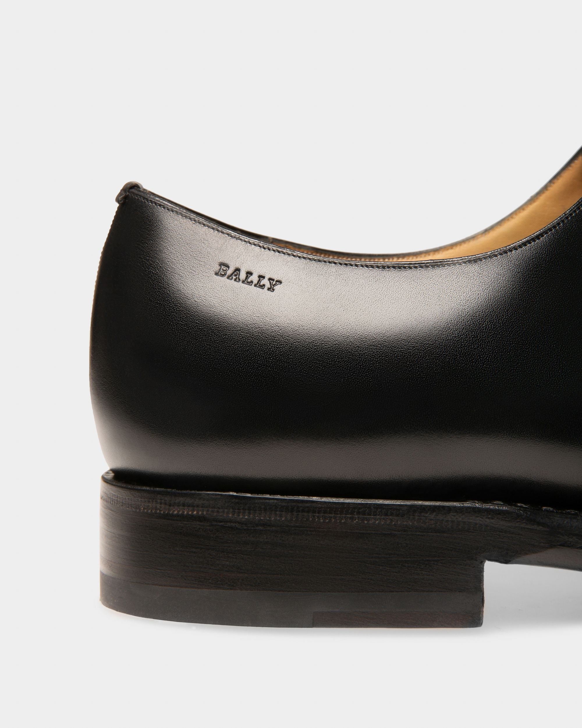 Bally Global - Scolder Men's Plain Calf Leather Oxford Shoe In Black - Black