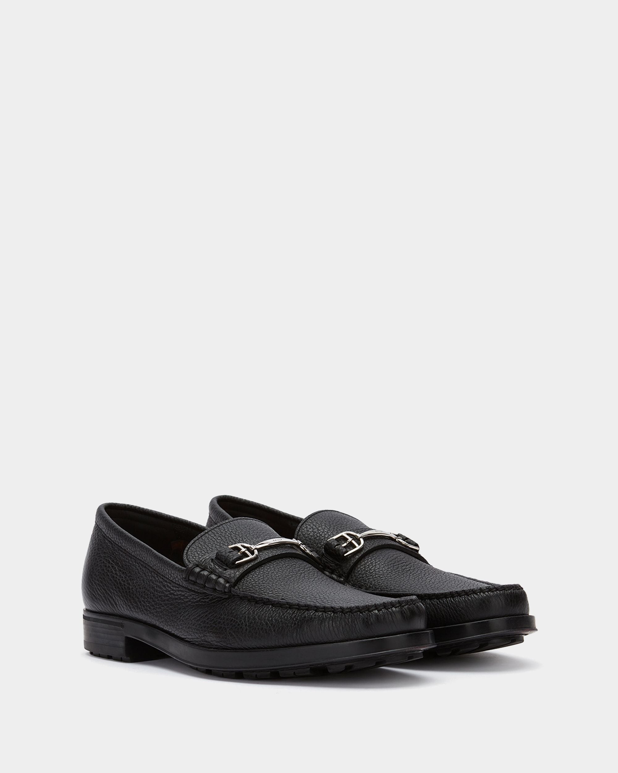 Bally Global - Men's Black Leather Loafers - Black