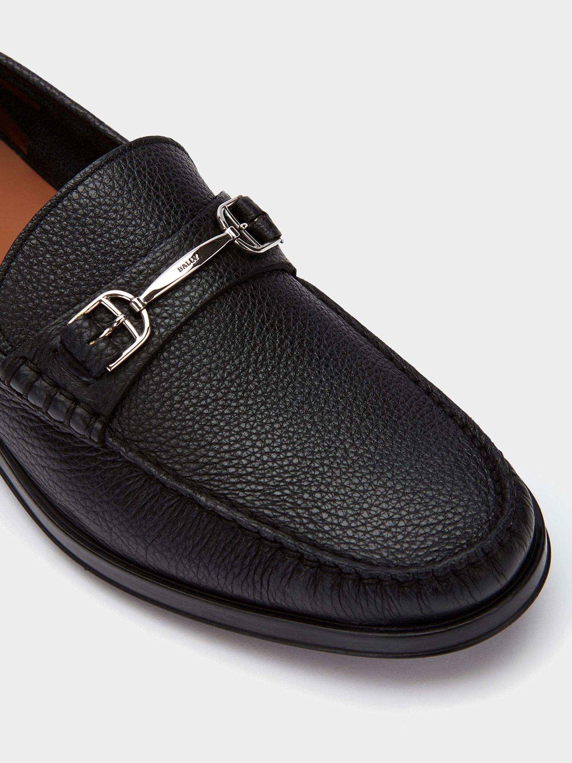 Bally Global - Men's Black Leather Loafers - Black