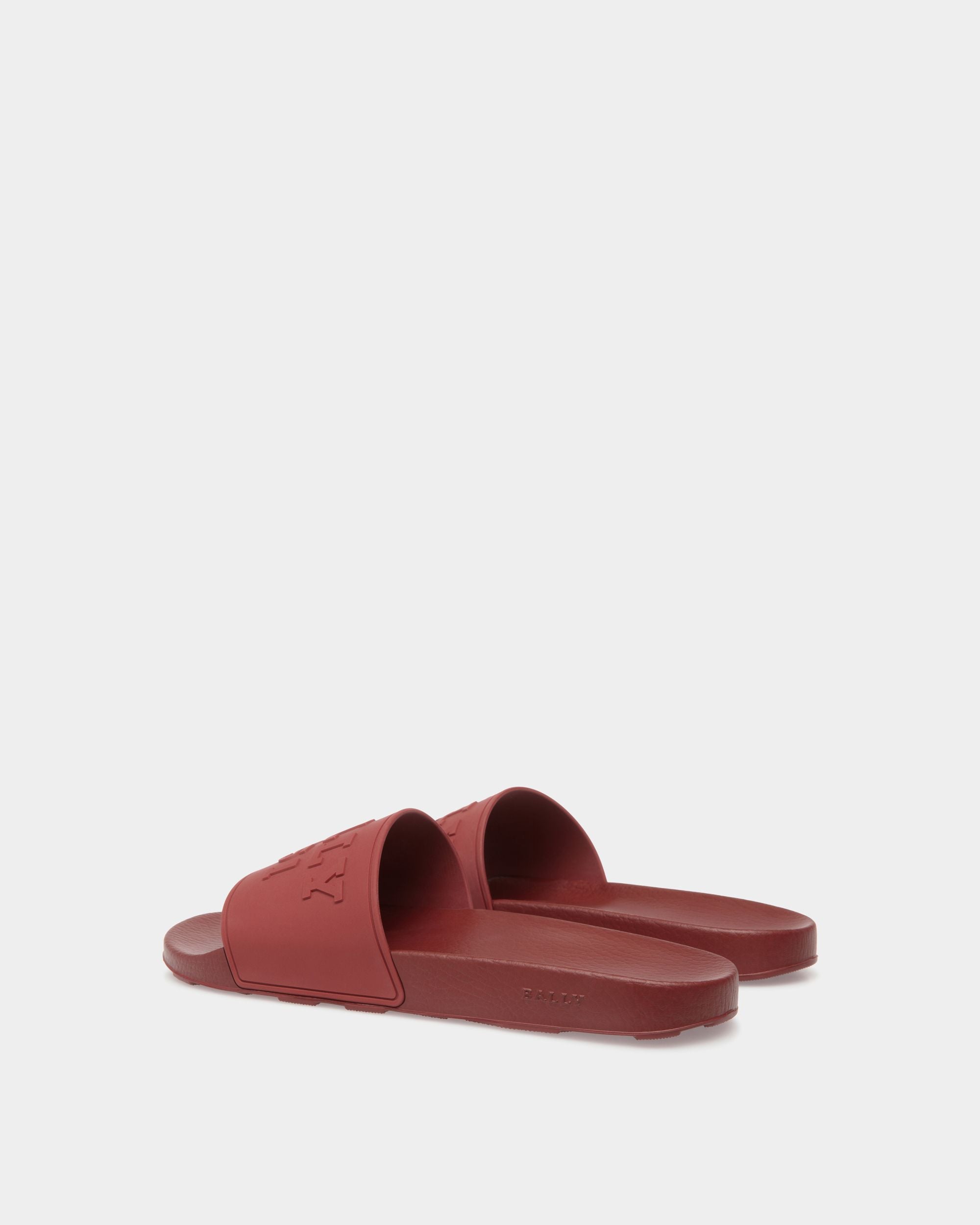 Bally Global - Slider Sandals In Red Rubber - Red
