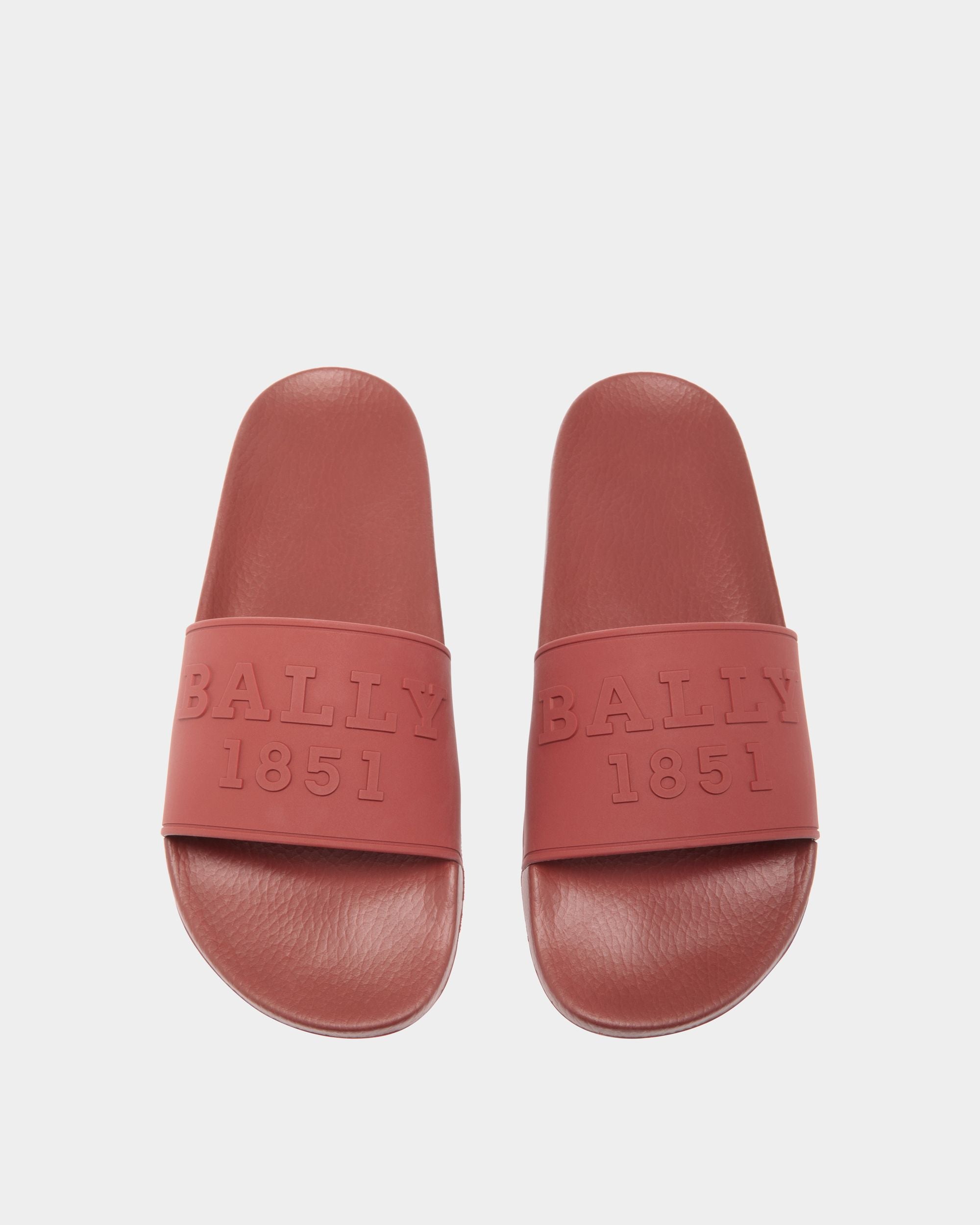 Bally Global - Slider Sandals In Red Rubber - Red