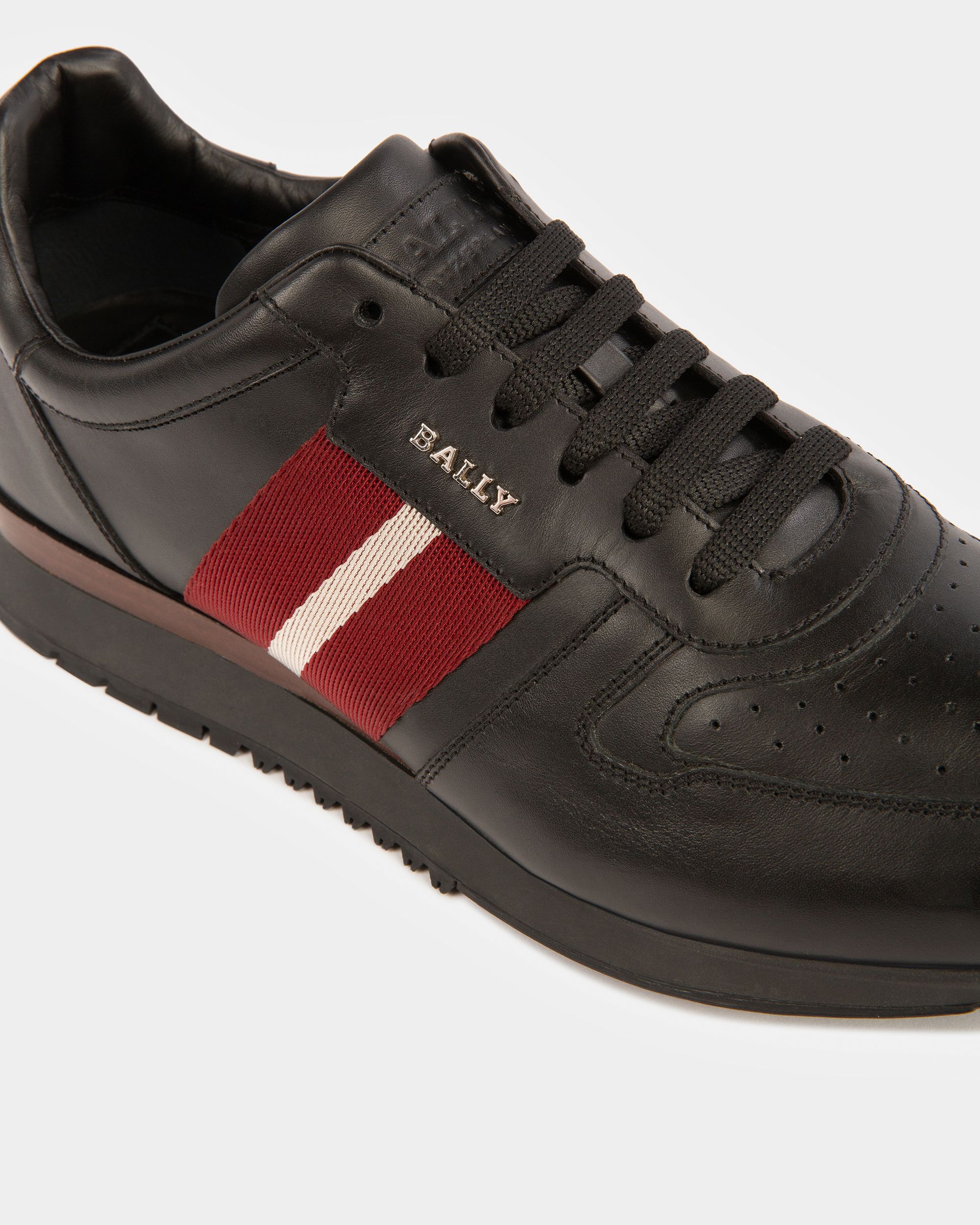 Bally Global - Astel Zapatilla Deportiva De Cuero De Color Negro - Negro