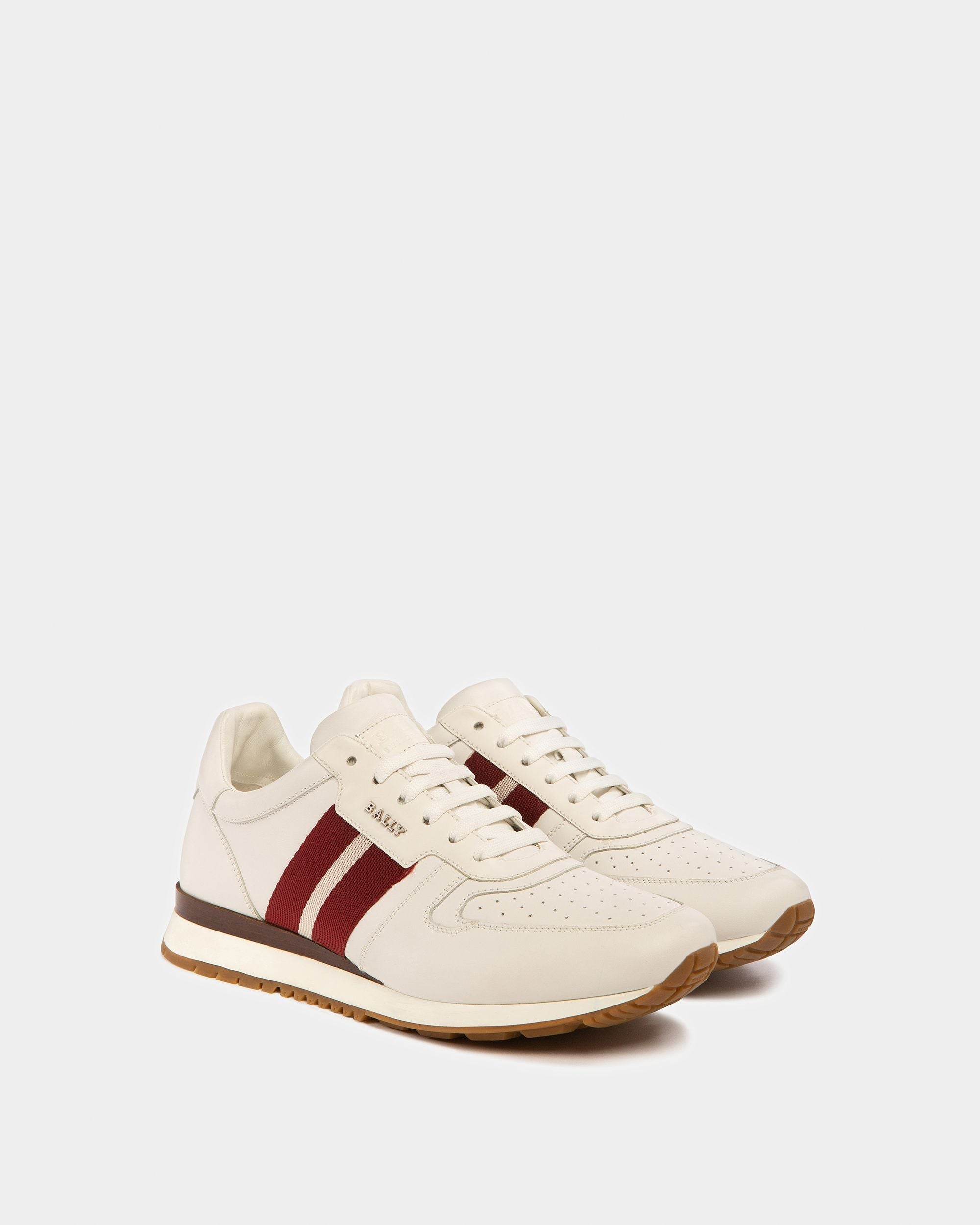 Bally Global - Astel Leather Sneakers In White - Blanco