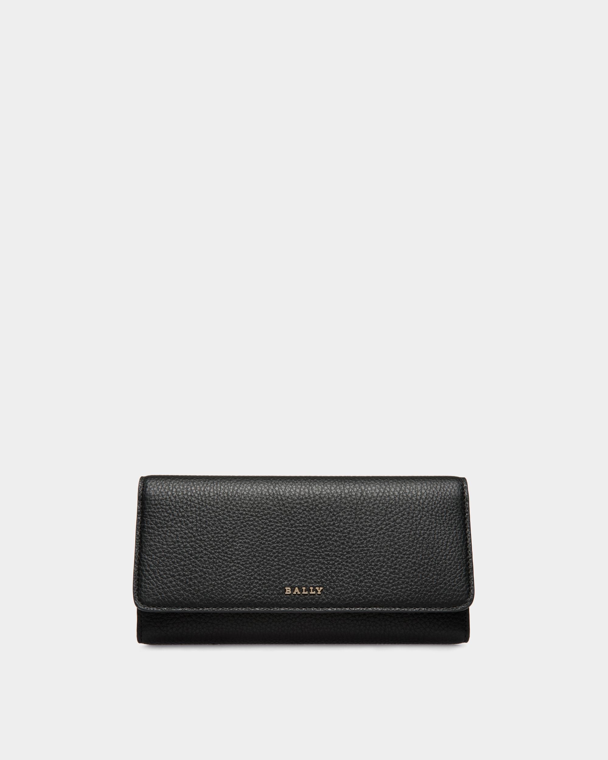 Bally Global - Continental Wallet in Black Grained Leather - Black