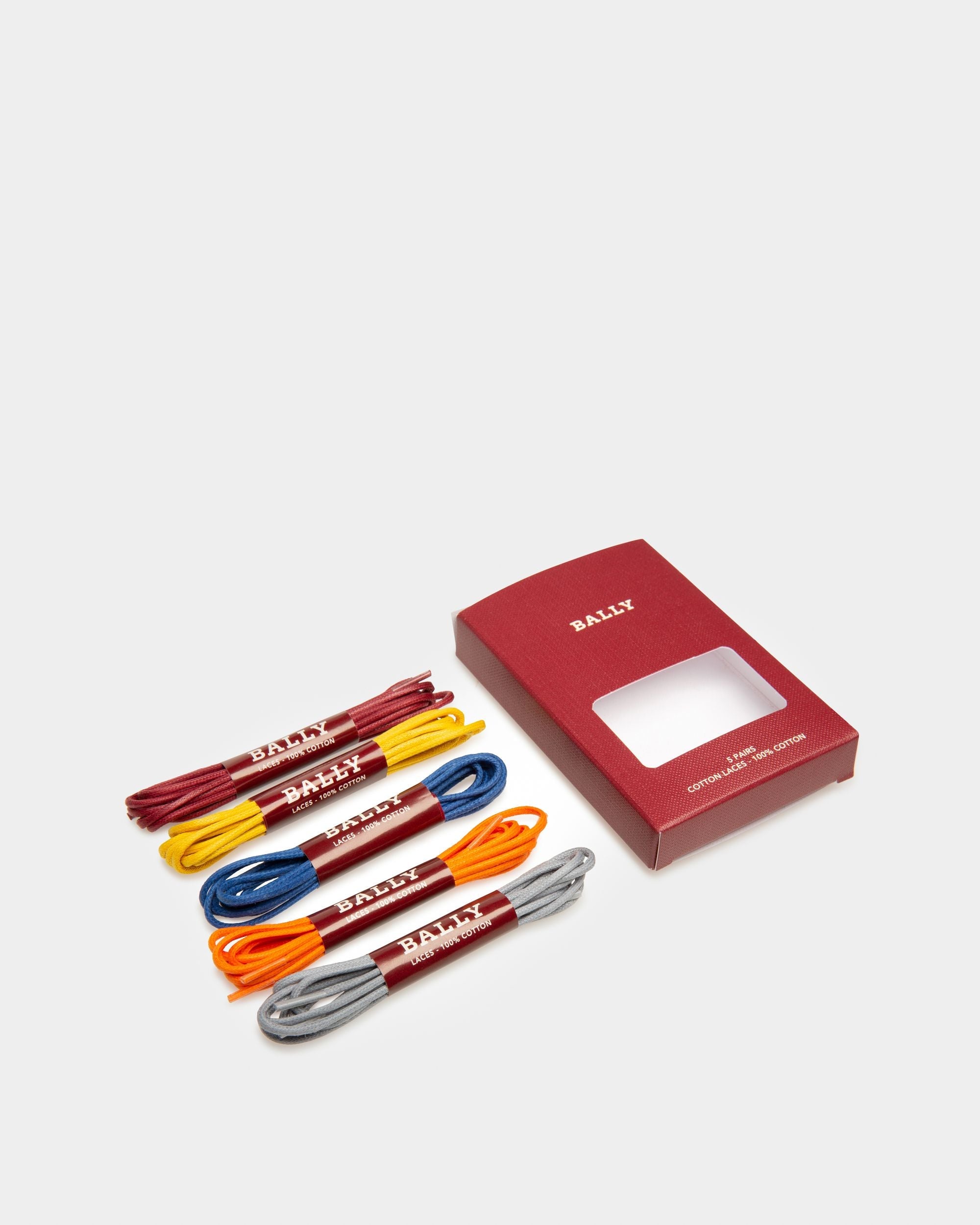 Bally Global - Shoelace Set Cotton Laces In Multicolor - Red