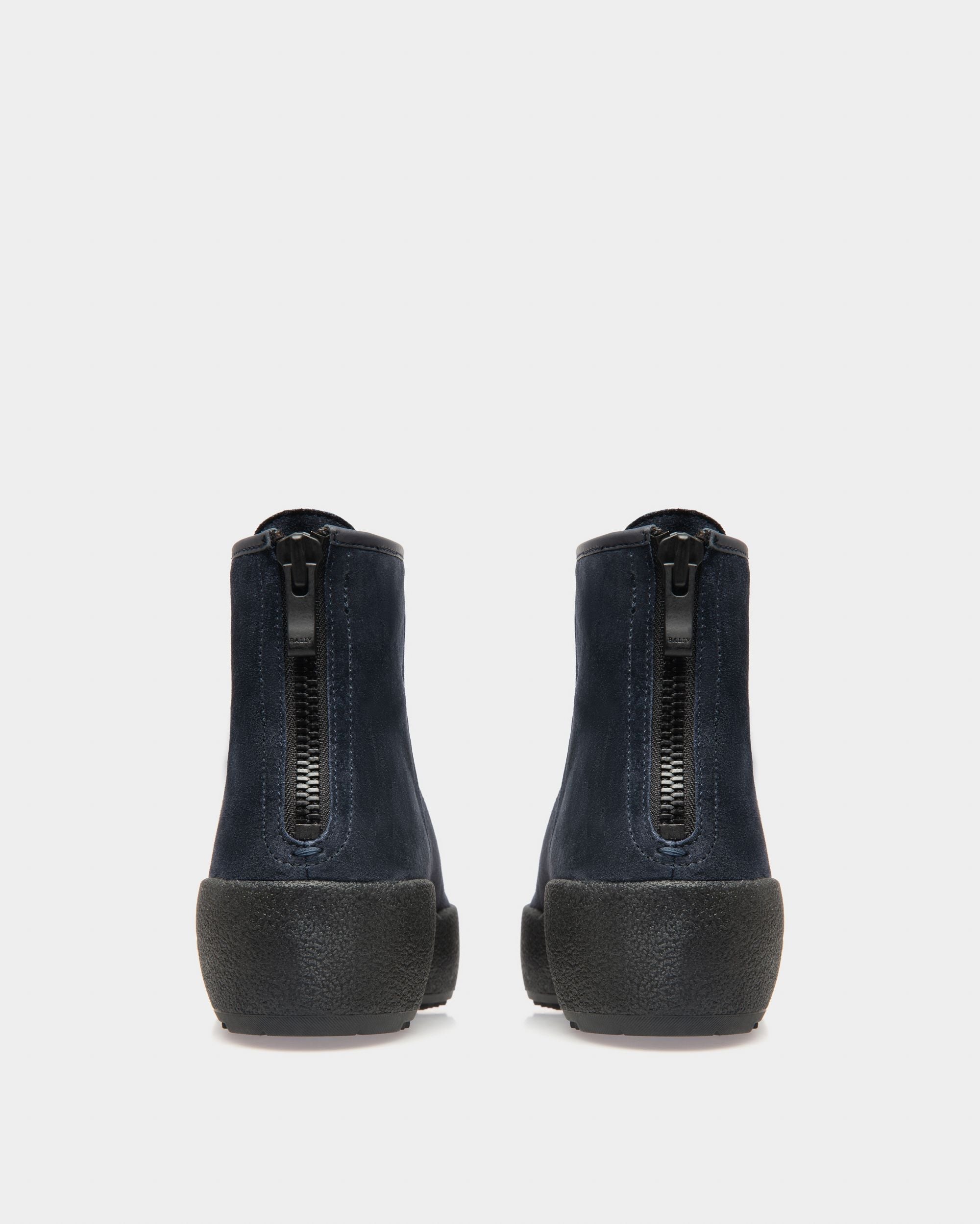 Bally Global - Guard Leather Booties In Navy - Blue