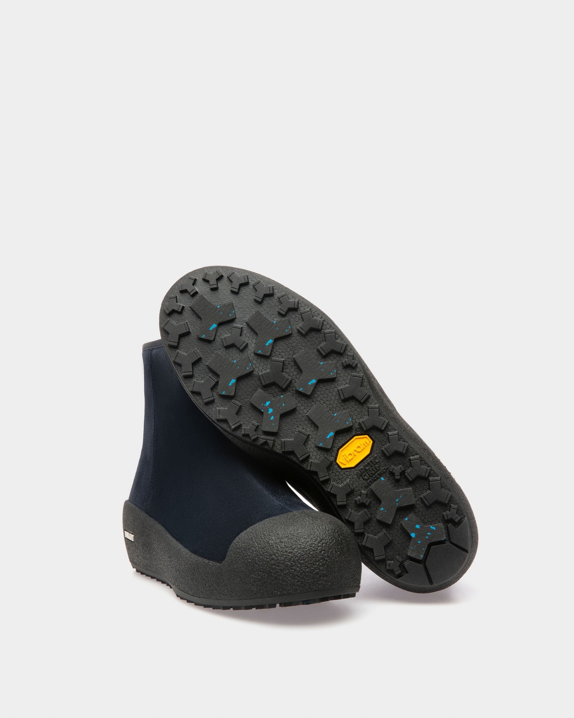Bally Global - Guard Leather Booties In Navy - Blue