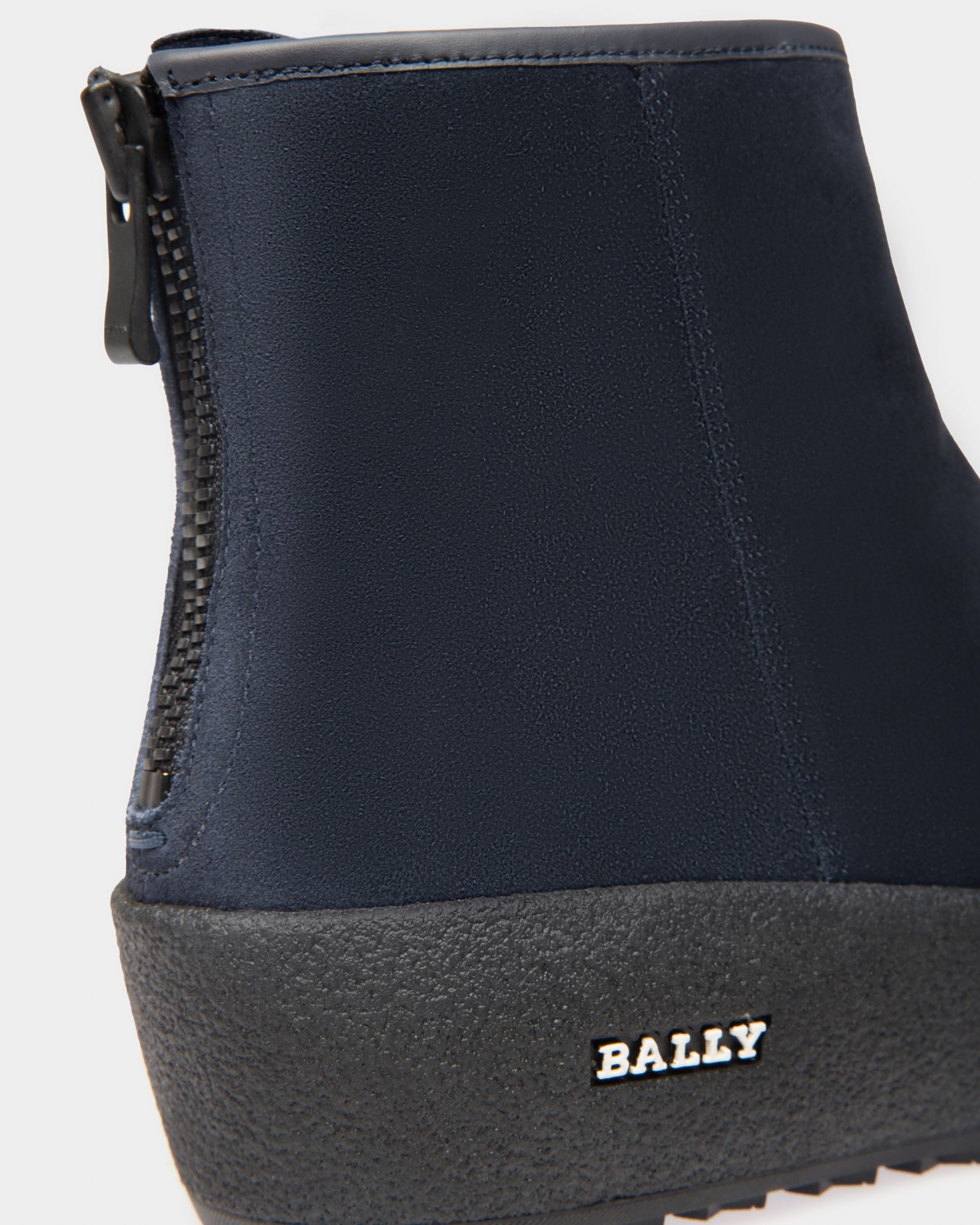 Bally Global - Guard Leather Booties In Navy - Blue