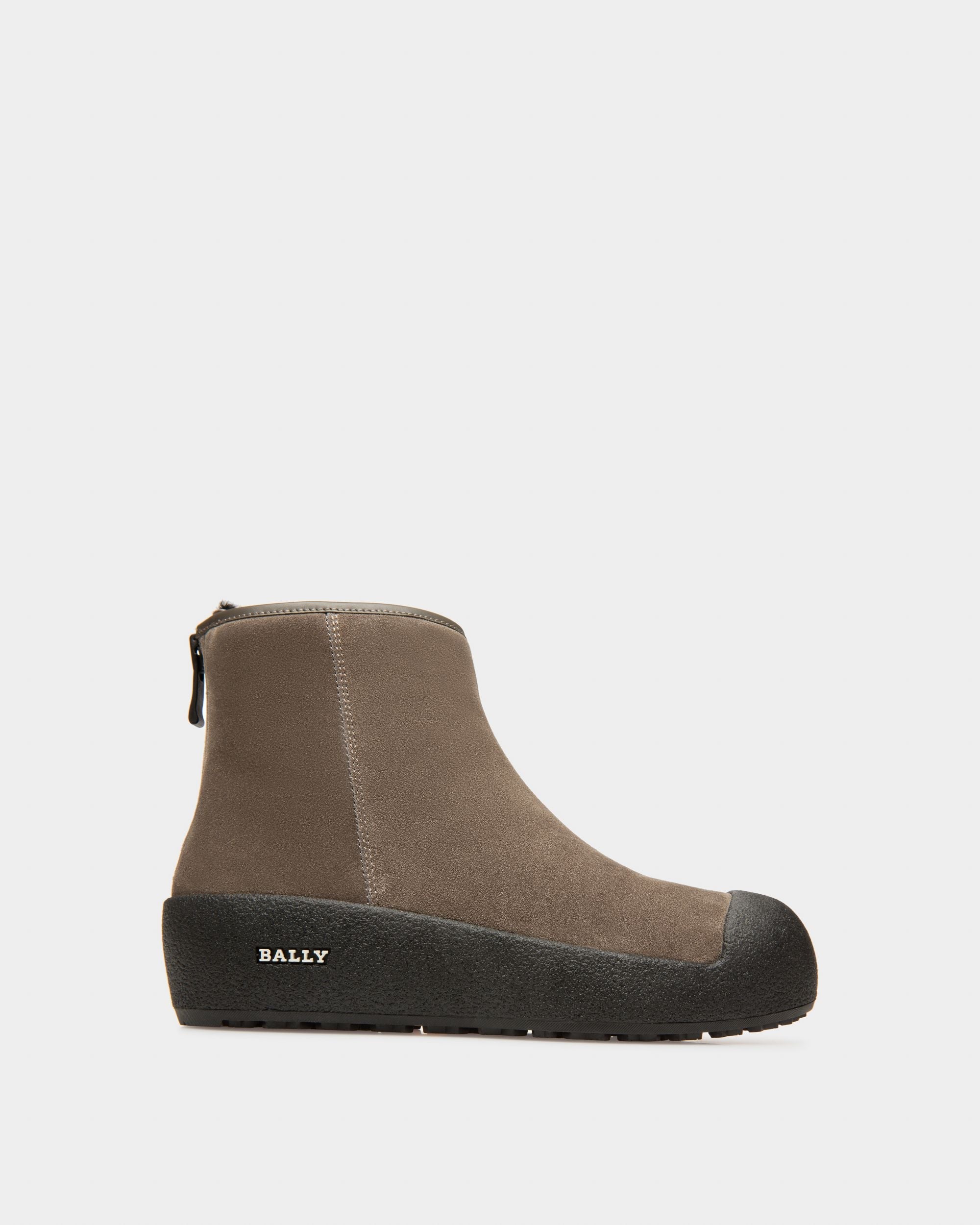 Bally Global - Bally Curling Bootie in Brown Suede - Brown