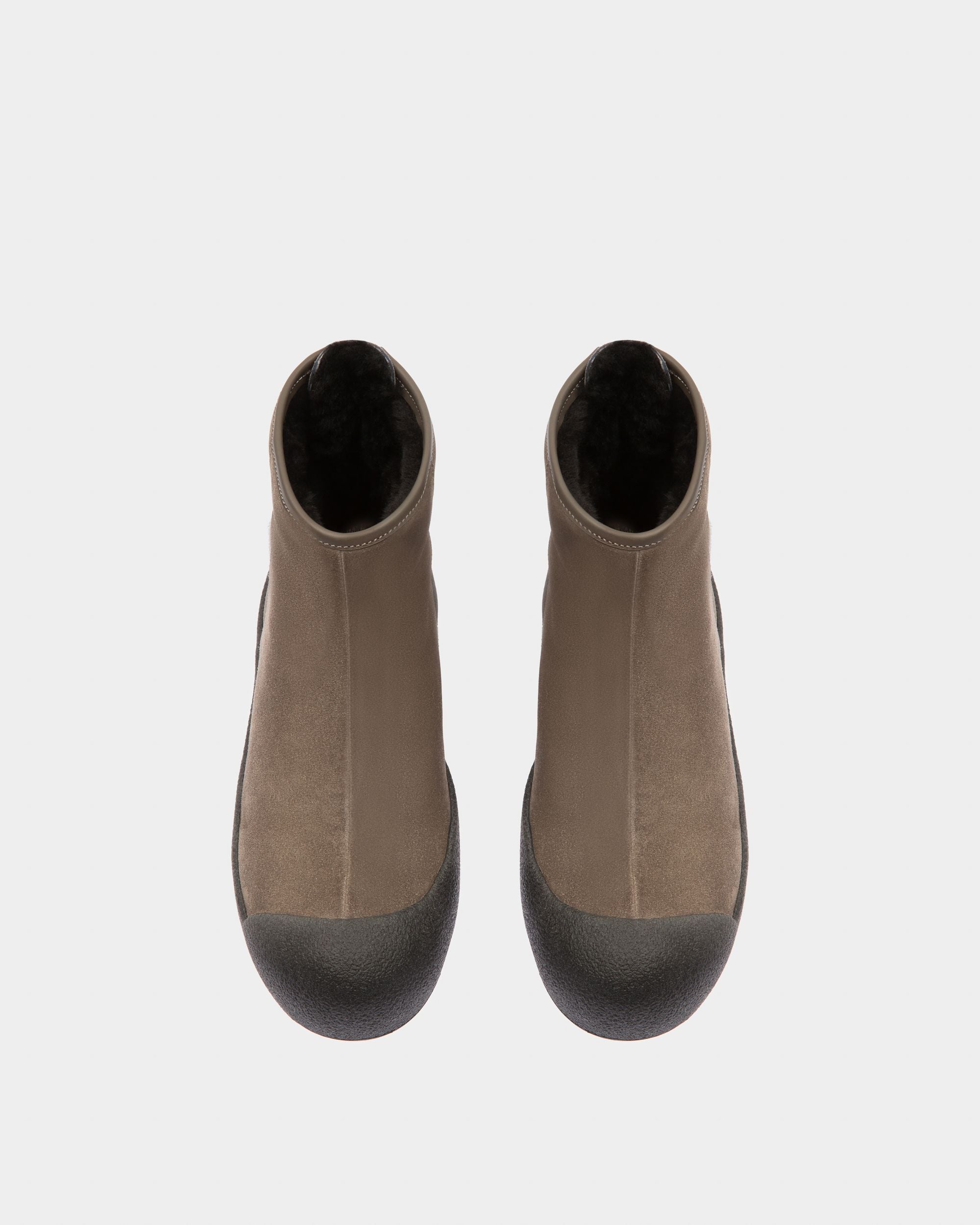 Bally Global - Bally Curling Bootie in Brown Suede - Brown