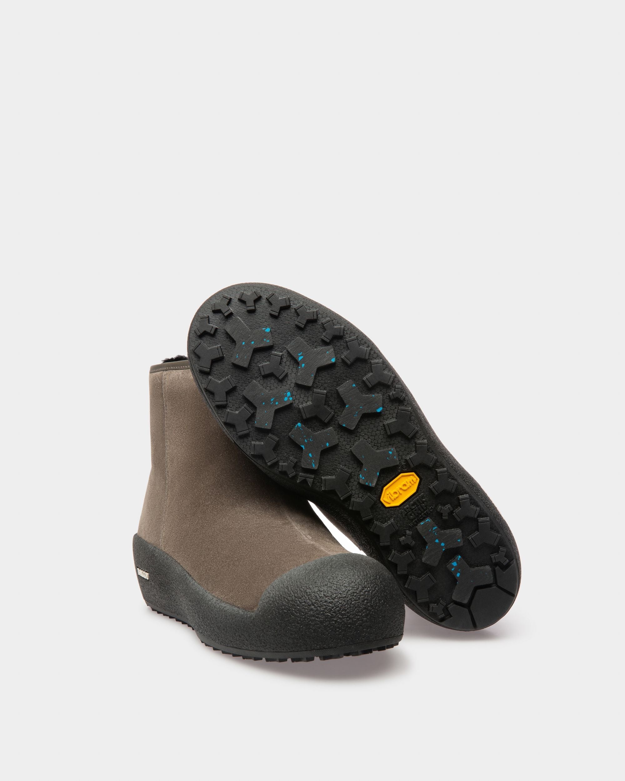 Bally Global - Bally Curling Bootie in Brown Suede - Brown