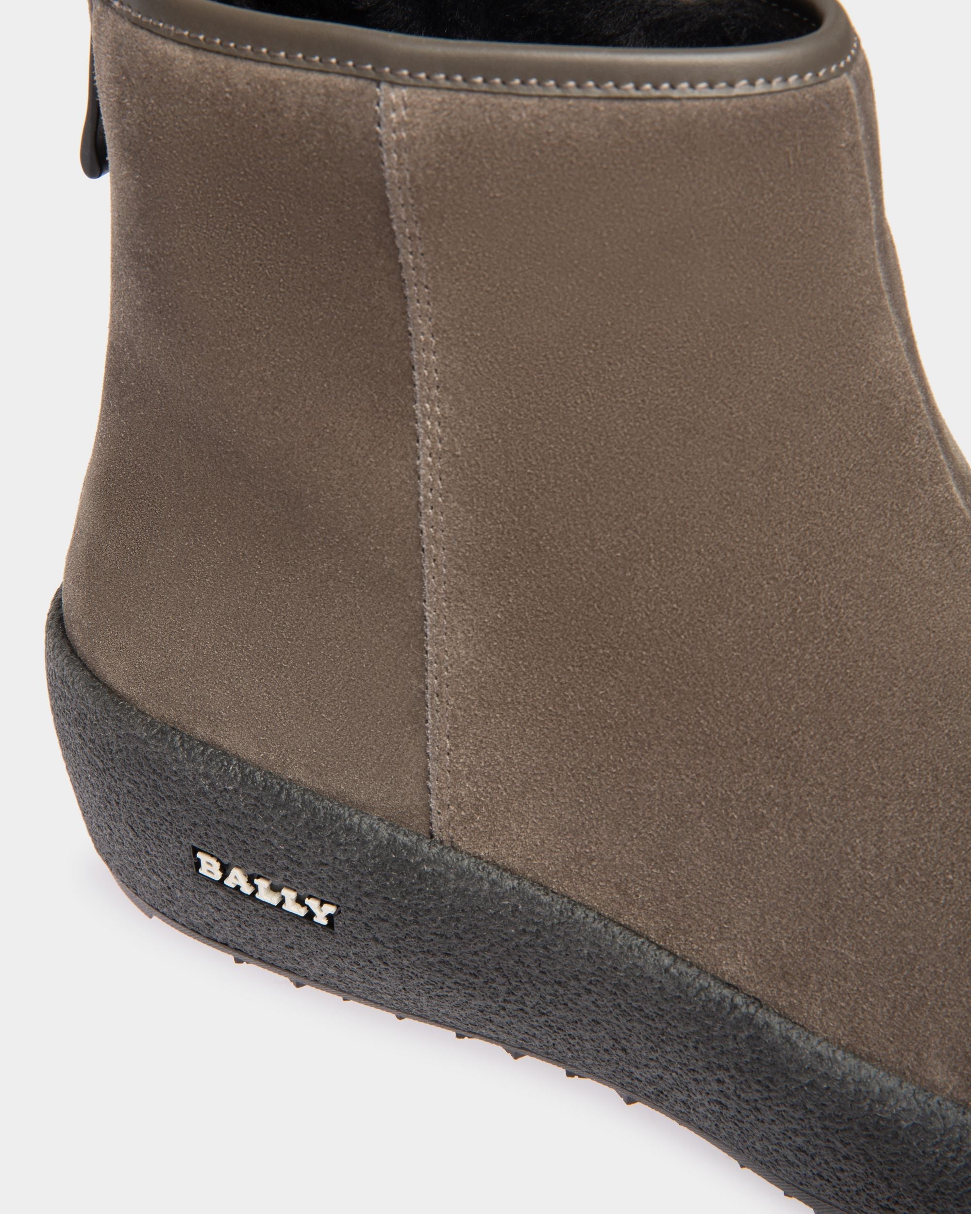 Bally Global - Bally Curling Bootie in Brown Suede - Brown