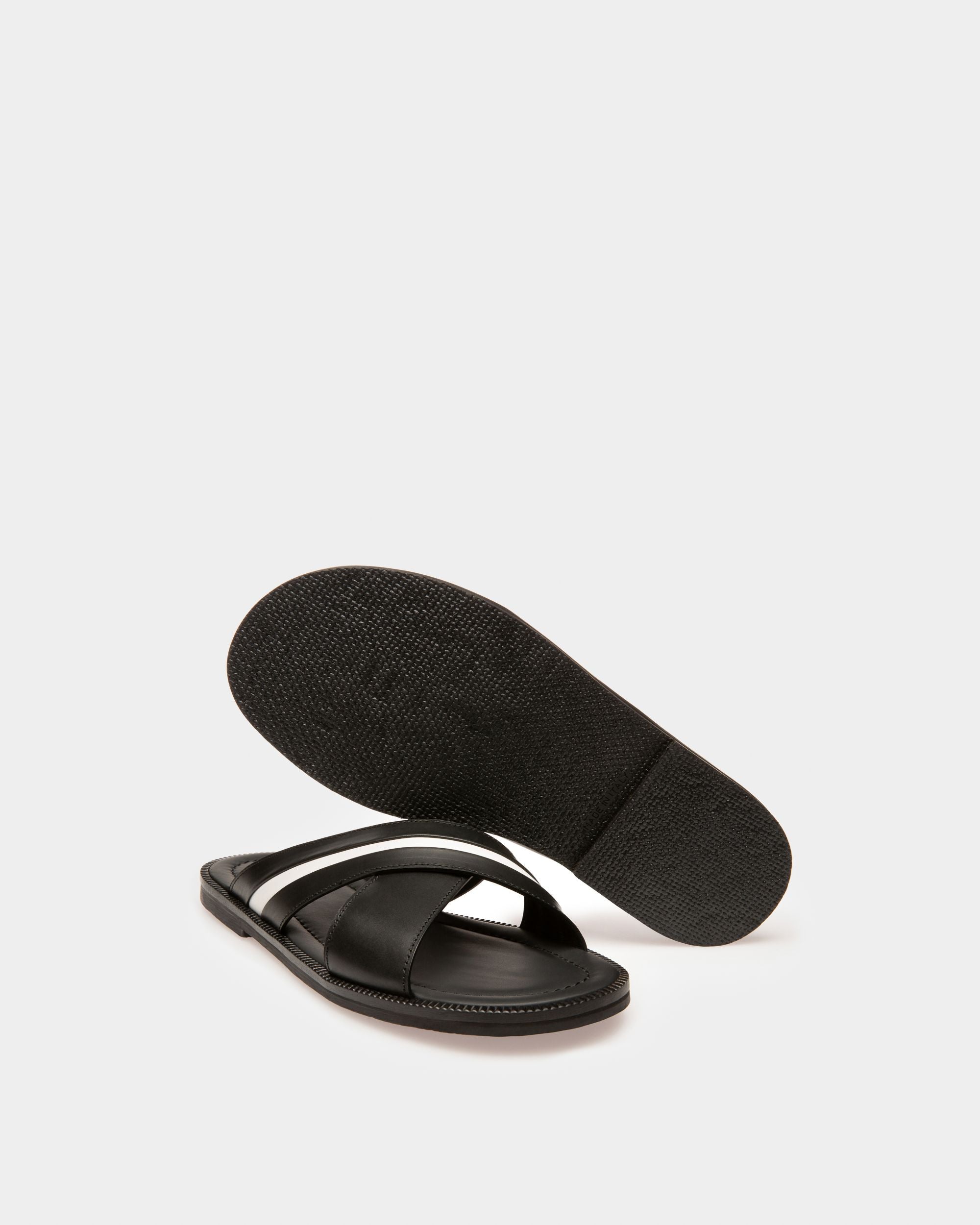 Bally Global - Jaabir Leather Sandals In Black - Negro