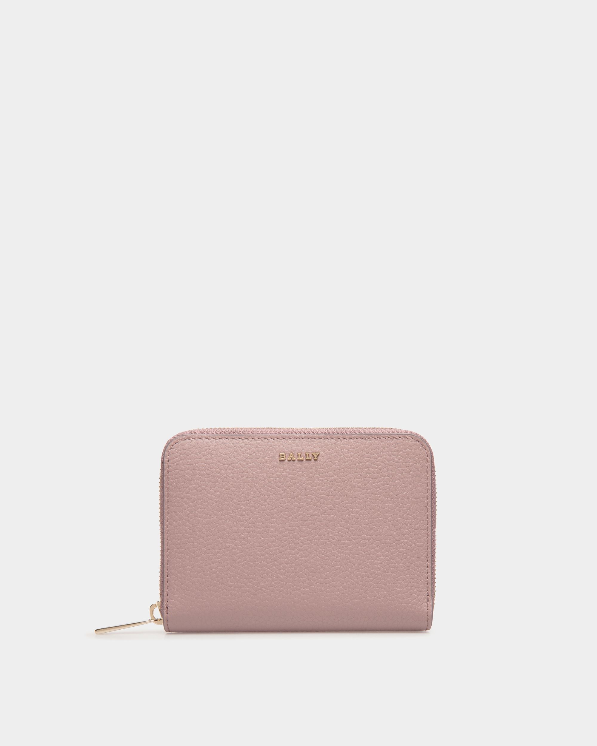 Bally Global - Cartera Con Cremallera De Piel Granulada Rosa - Pink